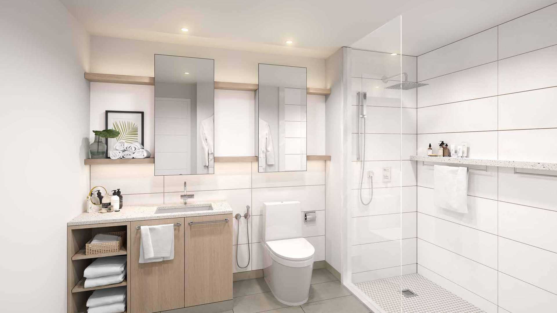 Luxury apartment building at Belgravia 3, Jumeirah Village Circle, featuring modern architecture