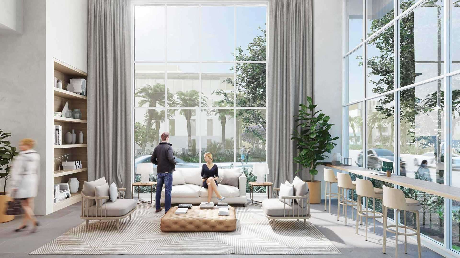 Outdoor pool area at Belgravia 3, Jumeirah Village Circle apartment complex for sale