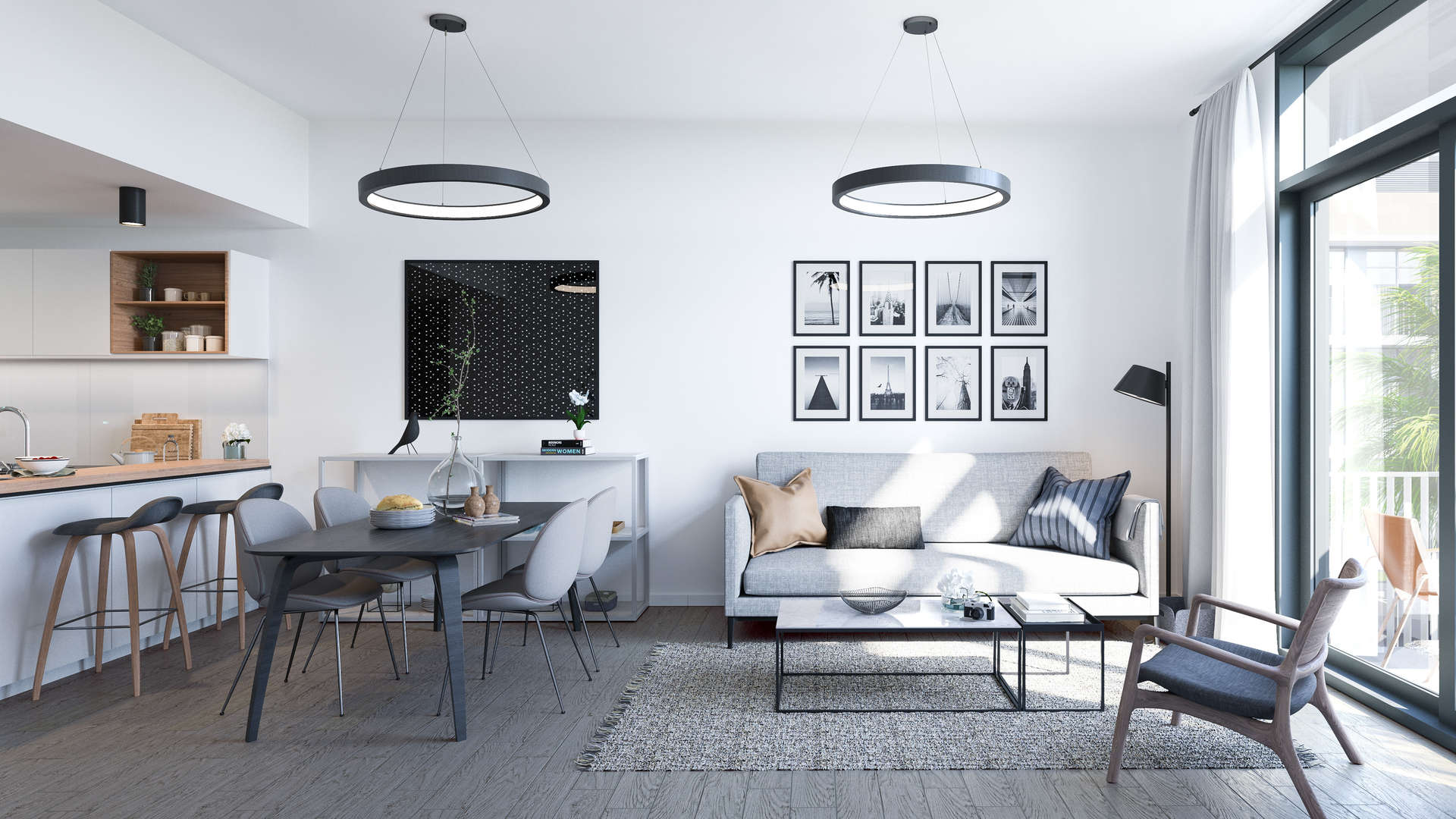 Contemporary apartment complex with pool in Belgravia Square, JVC Dubai, for sale