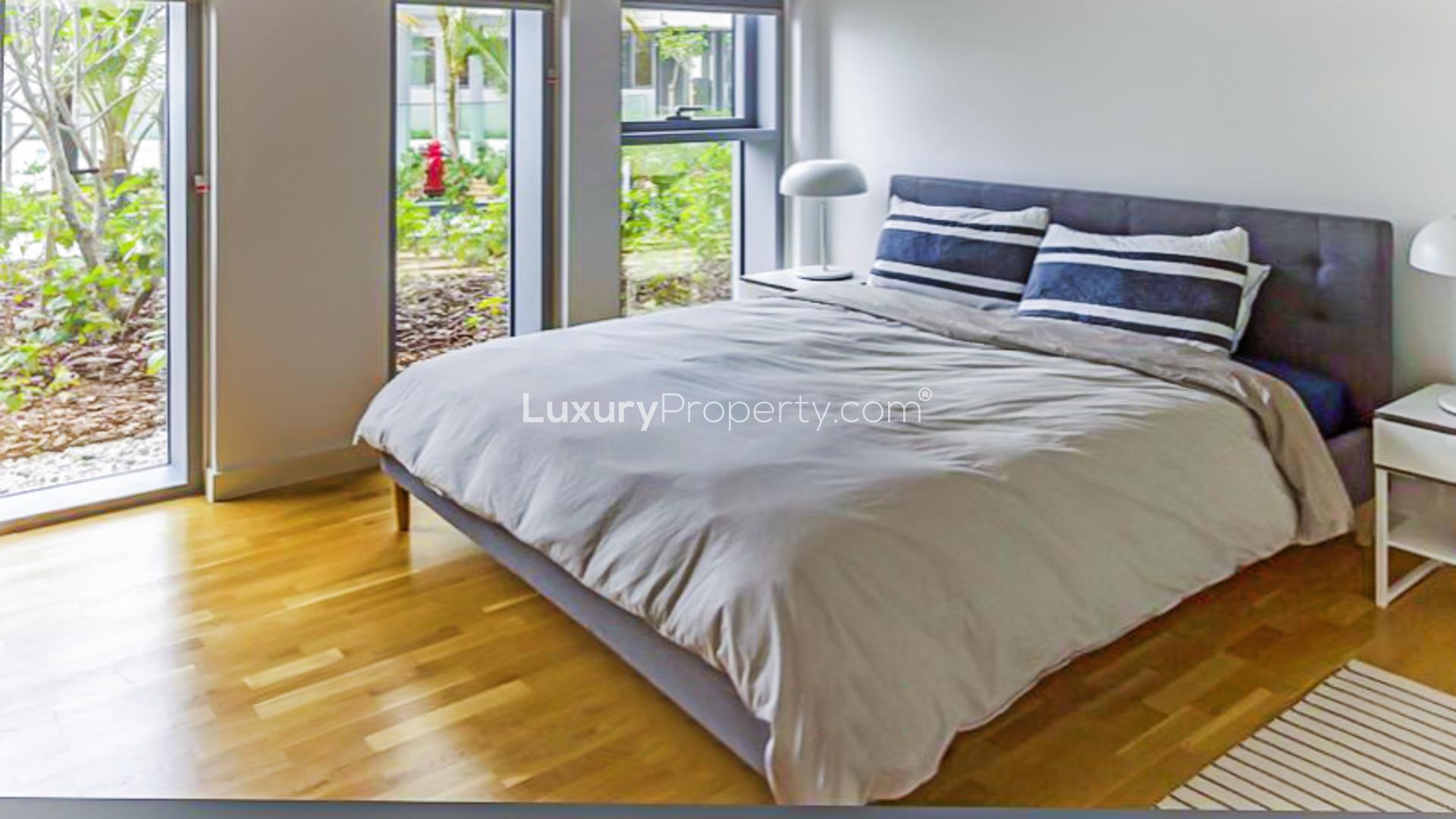 Modern kitchen and dining area in Bluewaters Residences apartment, fully furnished, ready to move in