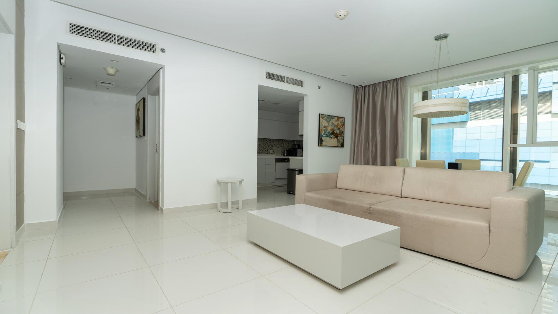 Stylish living room in furnished apartment for sale at Damac Maison The Vogue, Business Bay