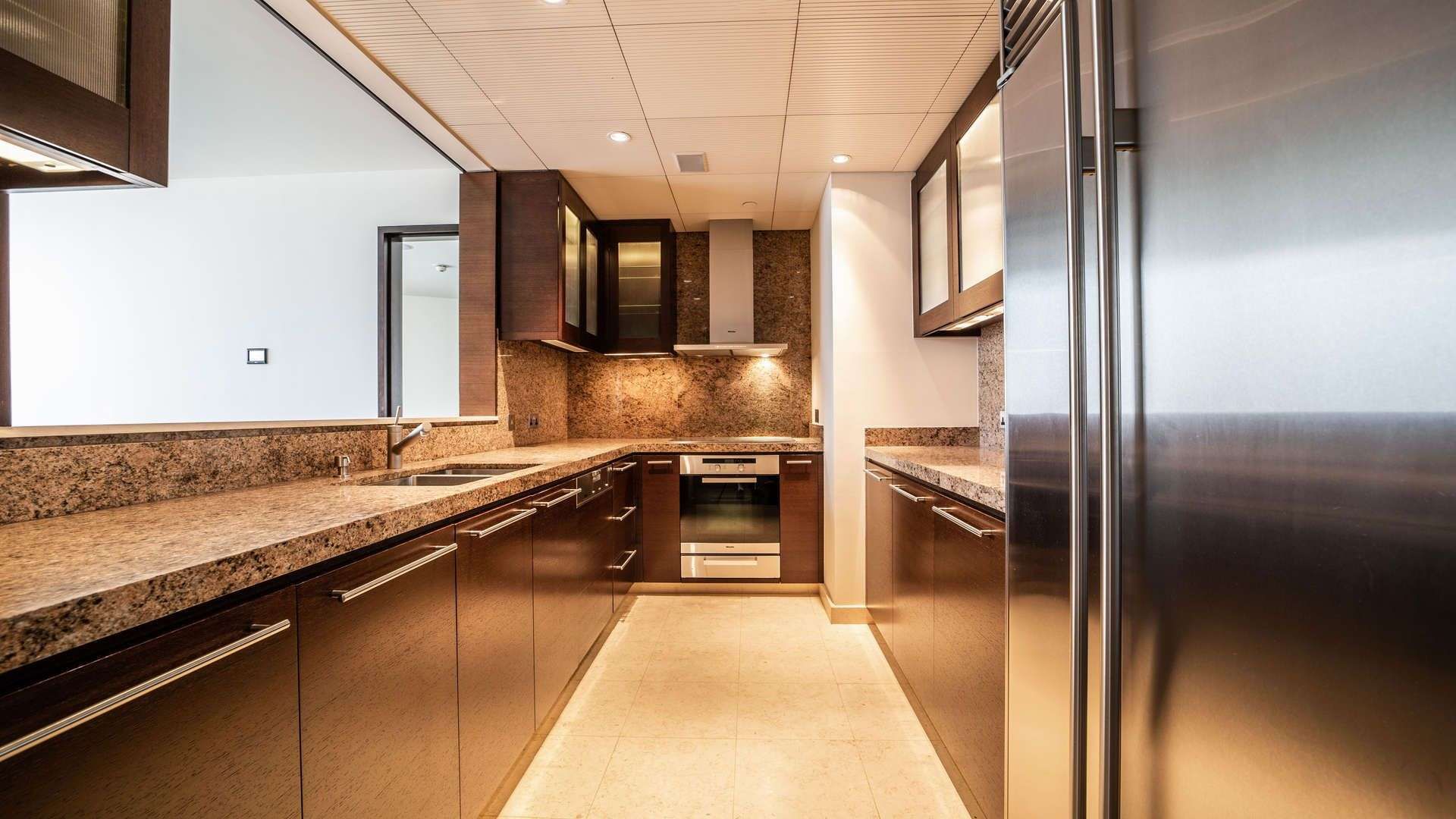 High-floor apartment interior with wooden flooring at Burj Khalifa, Downtown Dubai