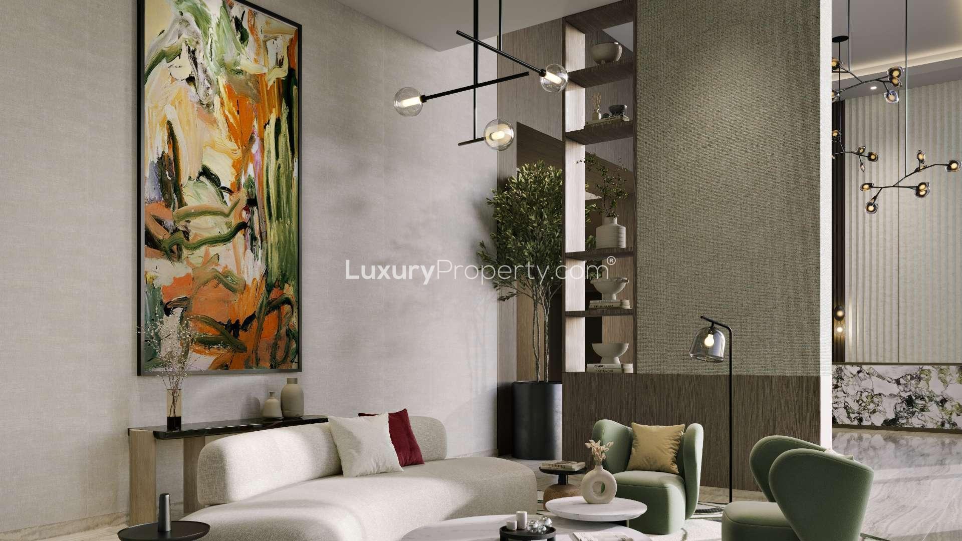 Modern kitchen interior in one-bedroom apartment, Central Park at City Walk, for sale