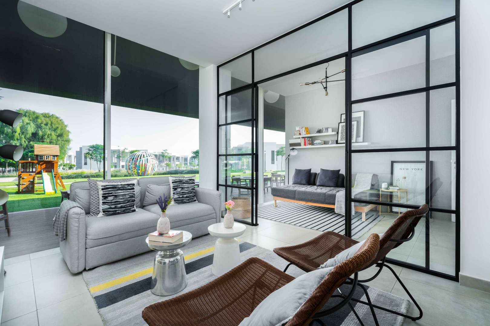 Modern kitchen in one-bedroom luxury apartment, Collective 2.0, Dubai Hills Estate, for sale