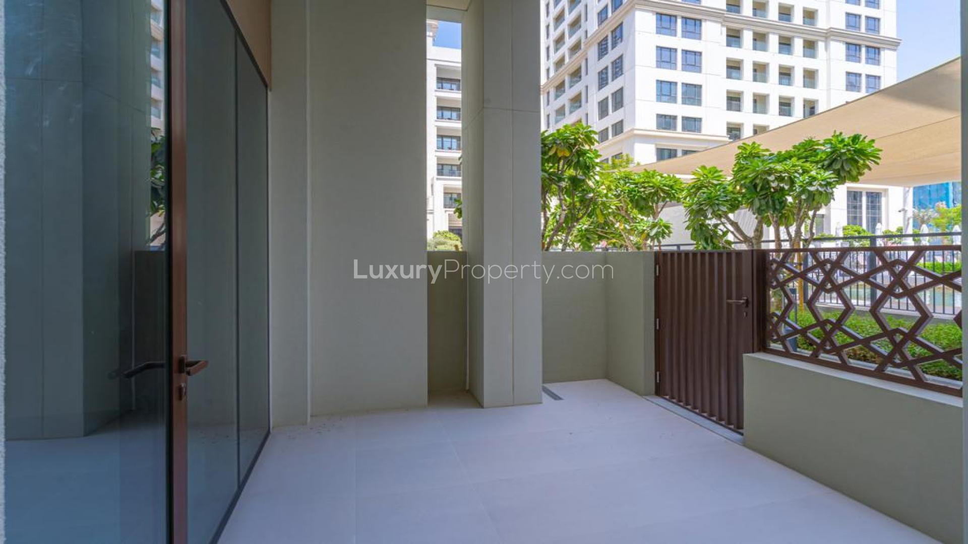 Brand new apartment interior with spacious living area, Dubai Creek Harbour, Creek Beach