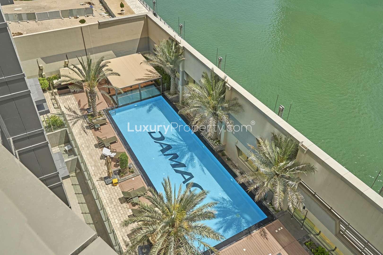 Rooftop pool at DAMAC Maison The Vogue, Business Bay apartment for sale