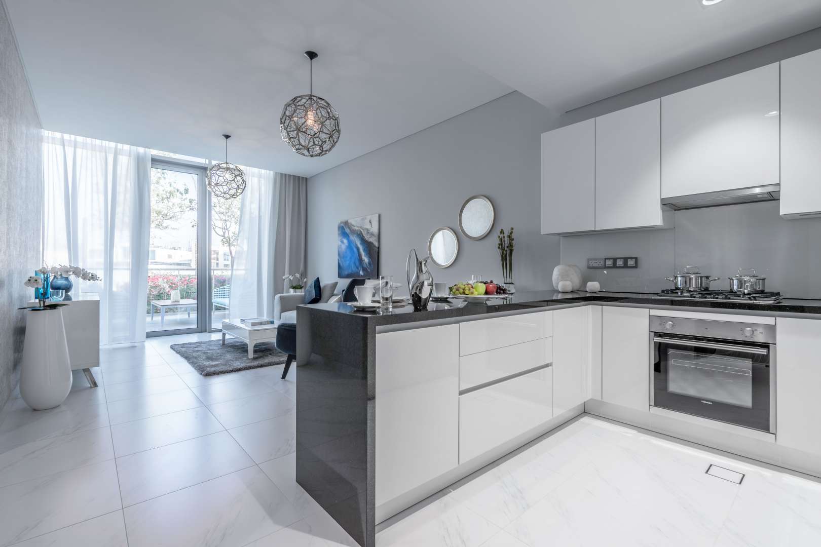 Modern bathroom in furnished apartment, District One, Mohammed Bin Rashid City