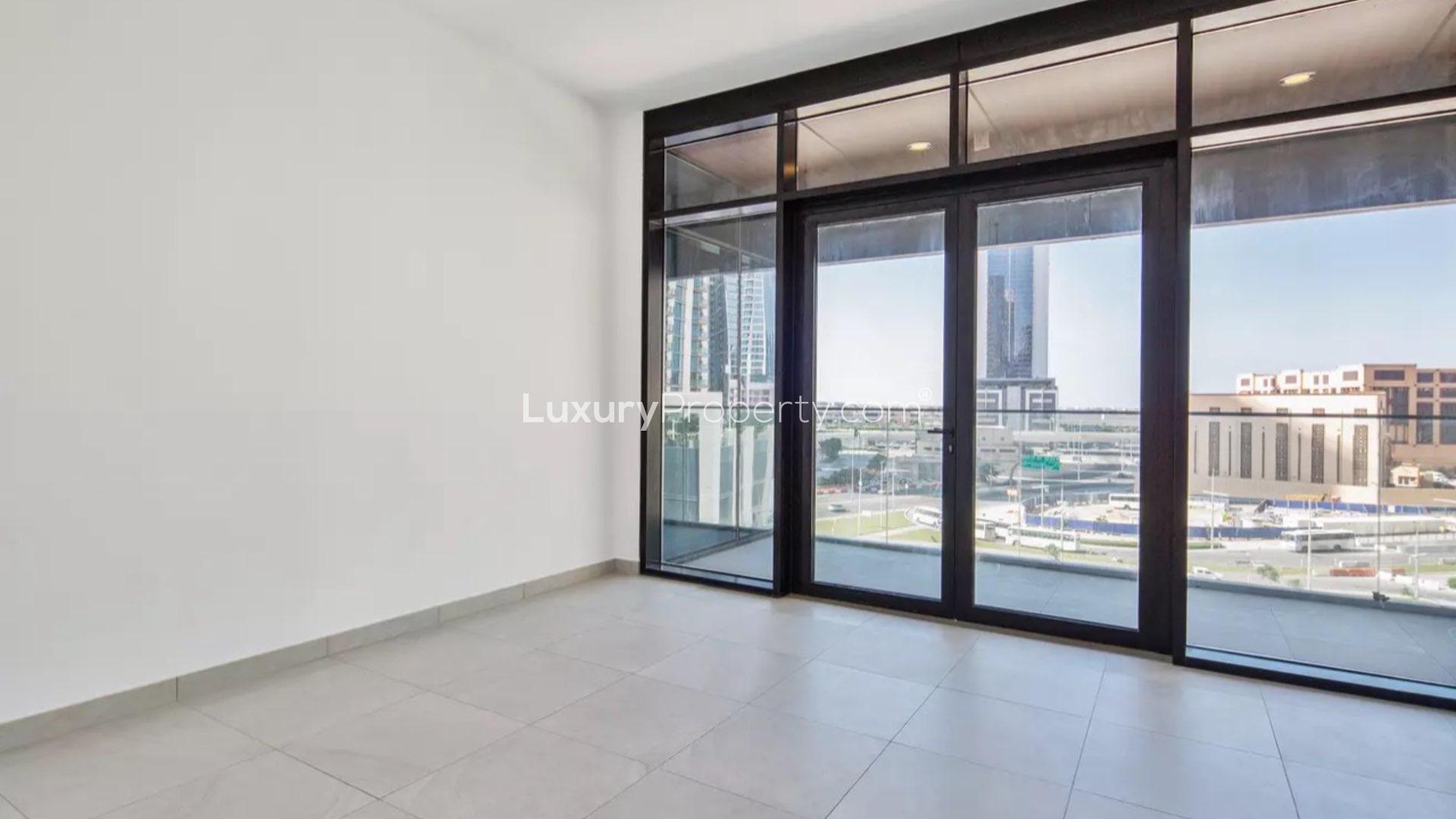 Luxurious DT1 Tower apartment building in Downtown Dubai, exterior view for sale