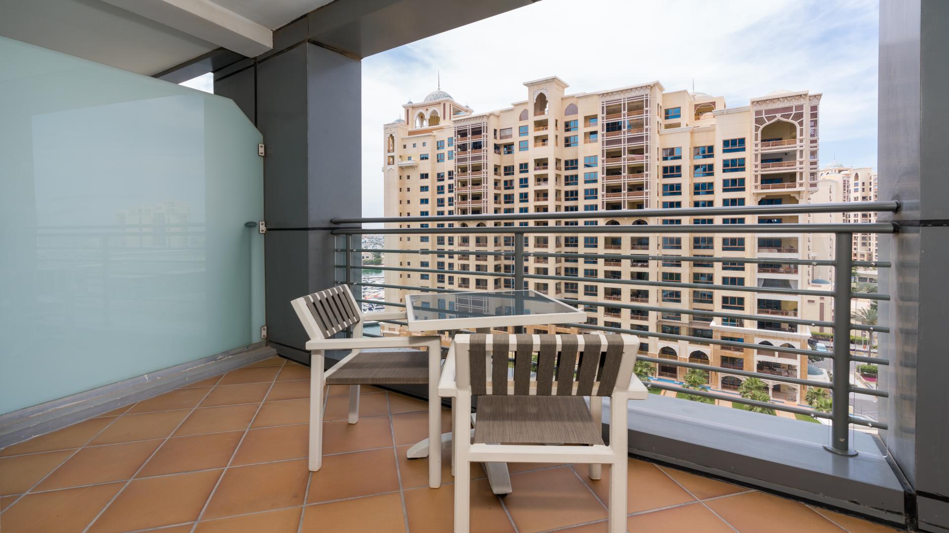 Balcony view from 1-bedroom apartment in Oceana Dukes, Palm Jumeirah, Dubai