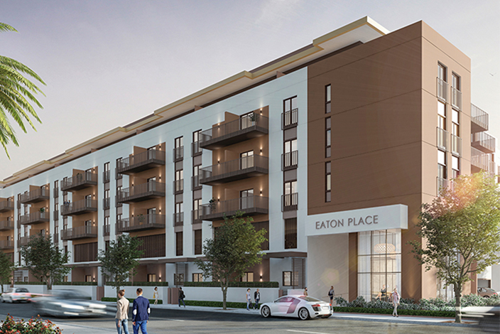 Modern gym facility at Eaton Place apartment, Jumeirah Village Circle, for sale