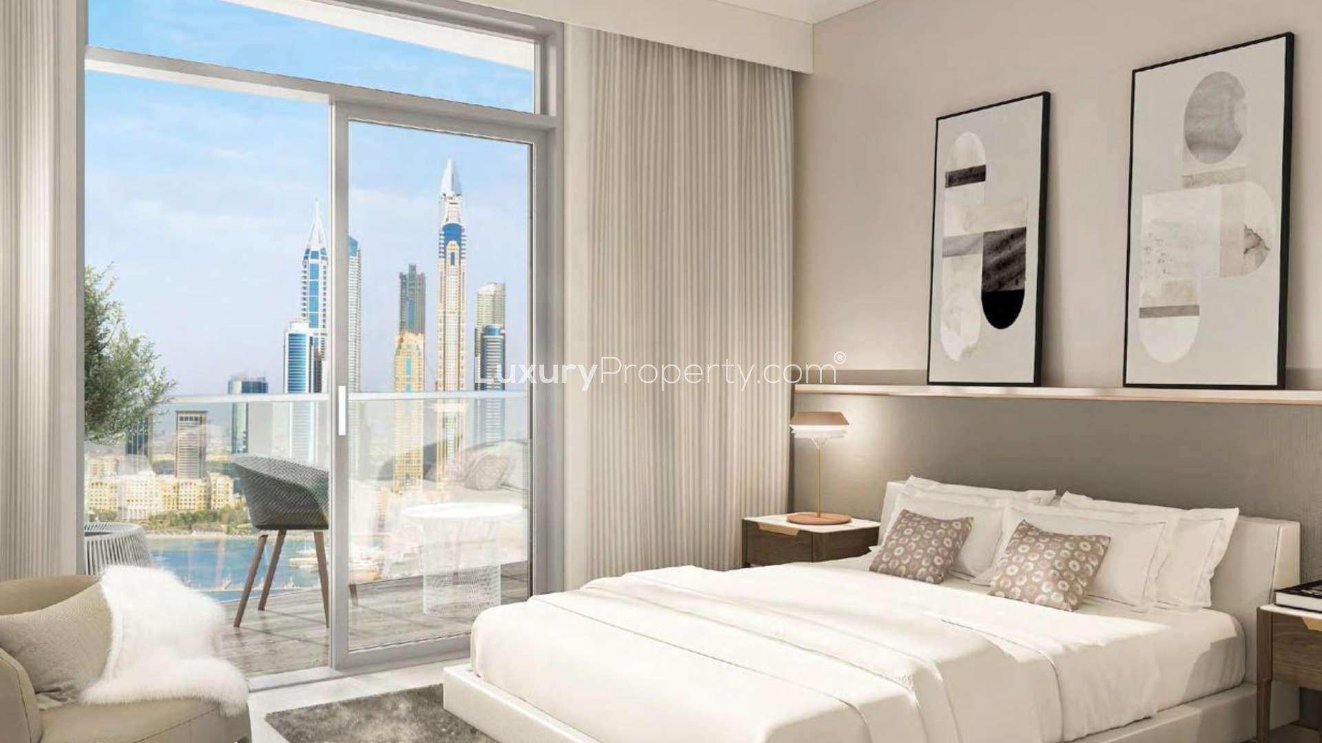 Luxurious one-bedroom apartment with Palm Jumeirah view, Emaar Beachfront, Dubai Harbour