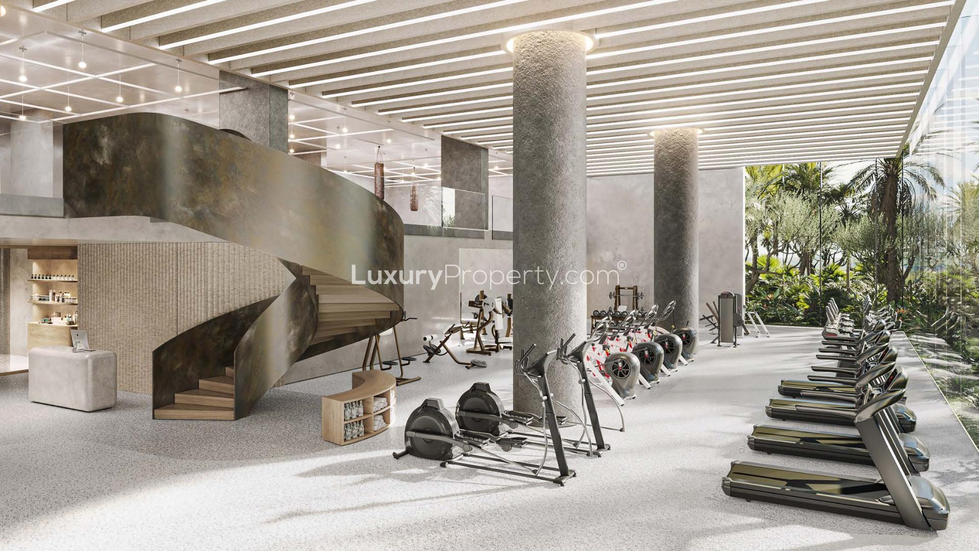 N/A,Modern gym with exercise equipment in Kempinski The Creek, Al Jaddaf apartment for sale