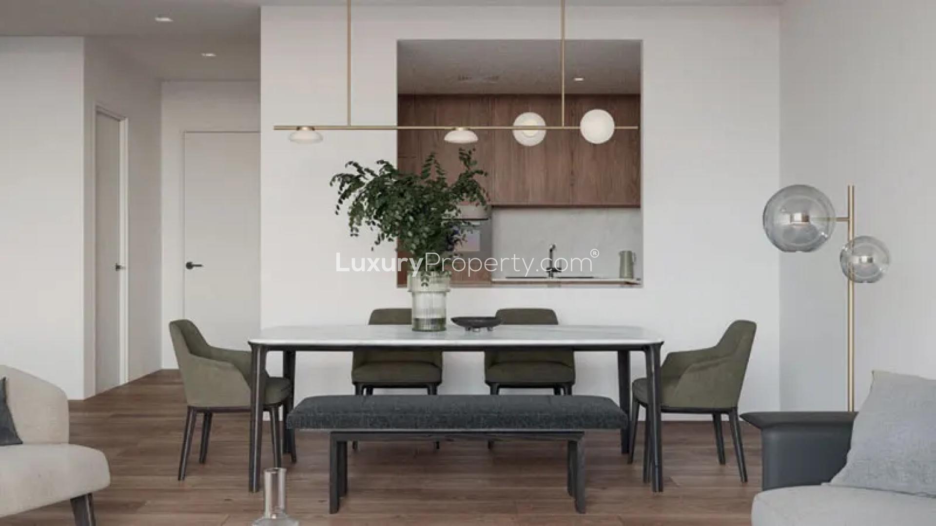 Modern kitchen interior in high-floor 1-bedroom apartment, Dubai Hills Estate, 399 Hills Park