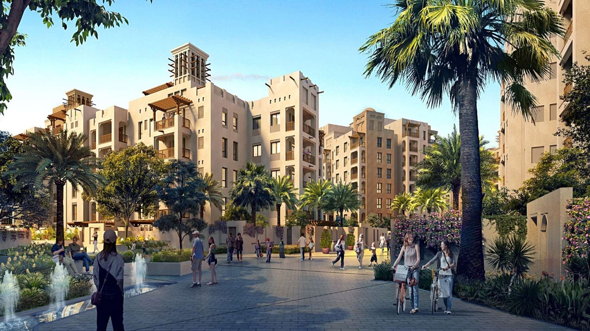 "Charming balcony view in Madinat Jumeirah Living one-bedroom apartment for sale.","Scenic view of Madinat Jumeirah Living apartment complex in Umm Suqeim community.",One-bedroom apartment interior with modern decor in Madinat Jumeirah Living, Umm Suqeim