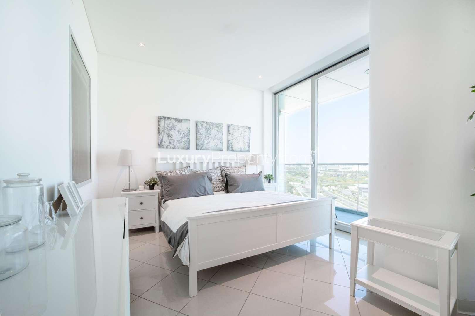 Outdoor swimming pool at Marsa Plaza, Dubai Festival City apartment for sale