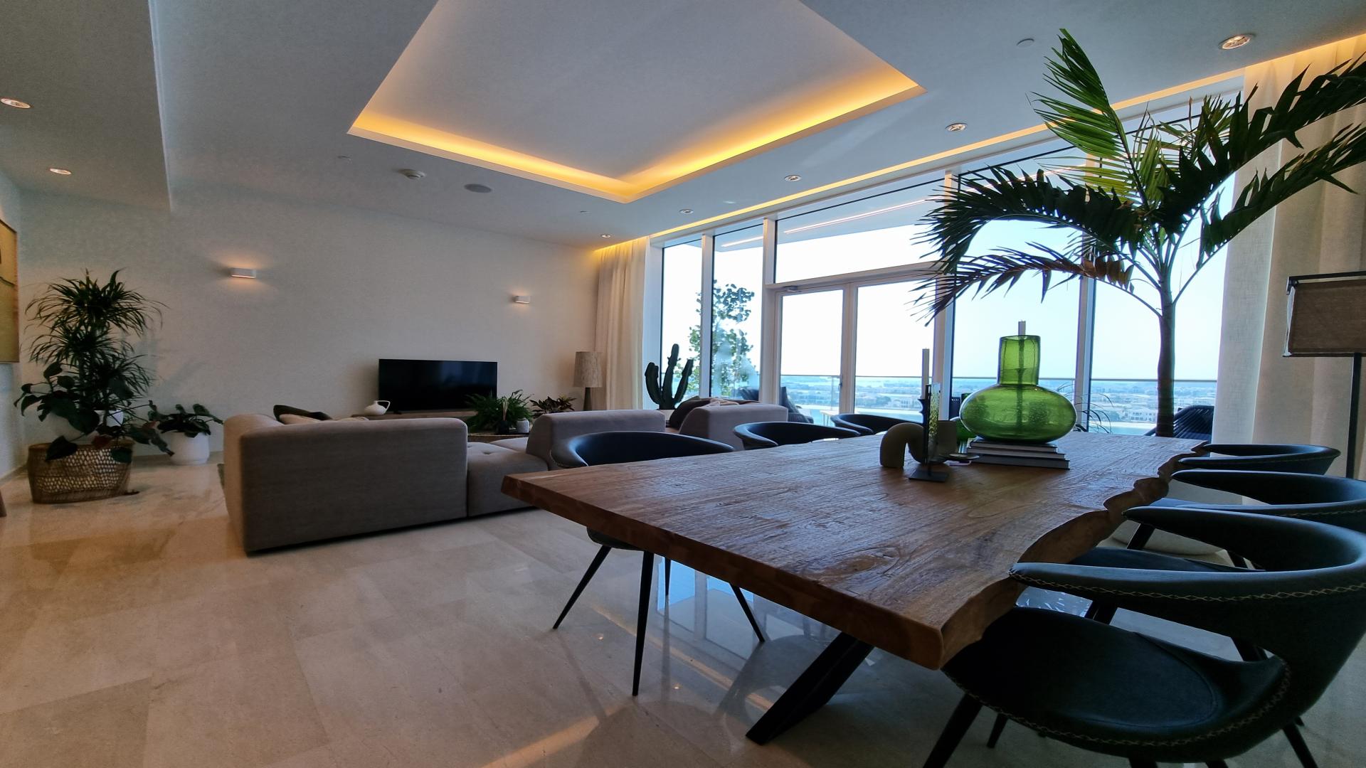 Modern bathroom in fully furnished 1-bedroom apartment, Oceana, Palm Jumeirah. Luxurious amenities