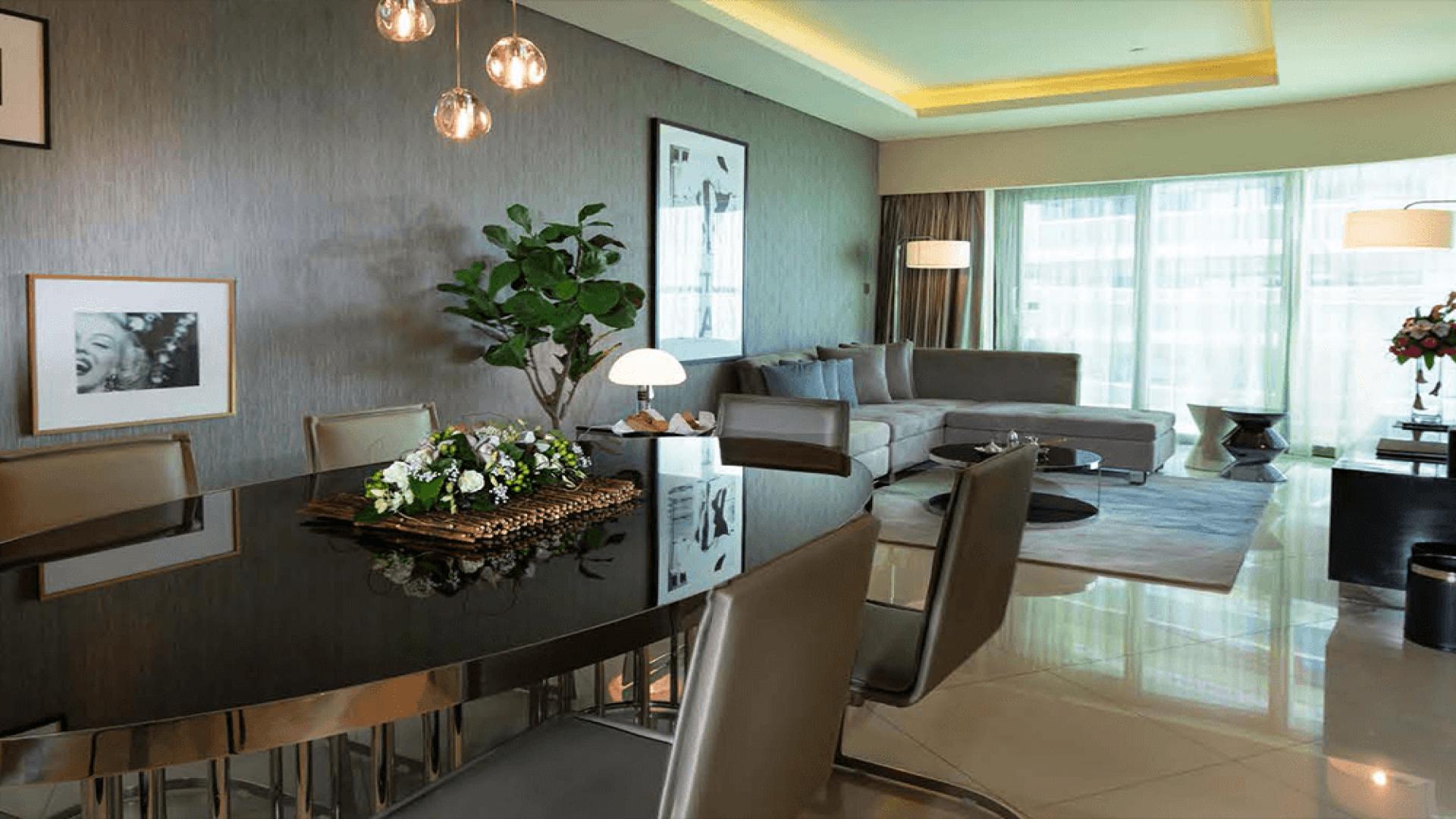 Luxurious kitchen in high-floor apartment, Paramount Tower, Business Bay, with modern appliances