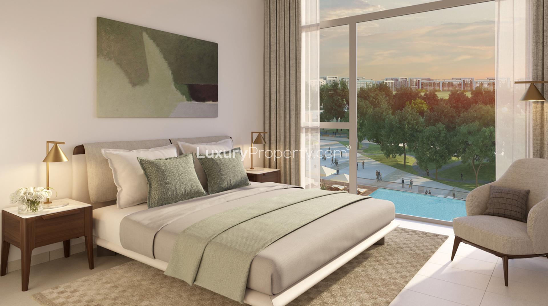 Modern bathroom in 1-bed apartment at Park Ridge, Dubai Hills Estate for sale