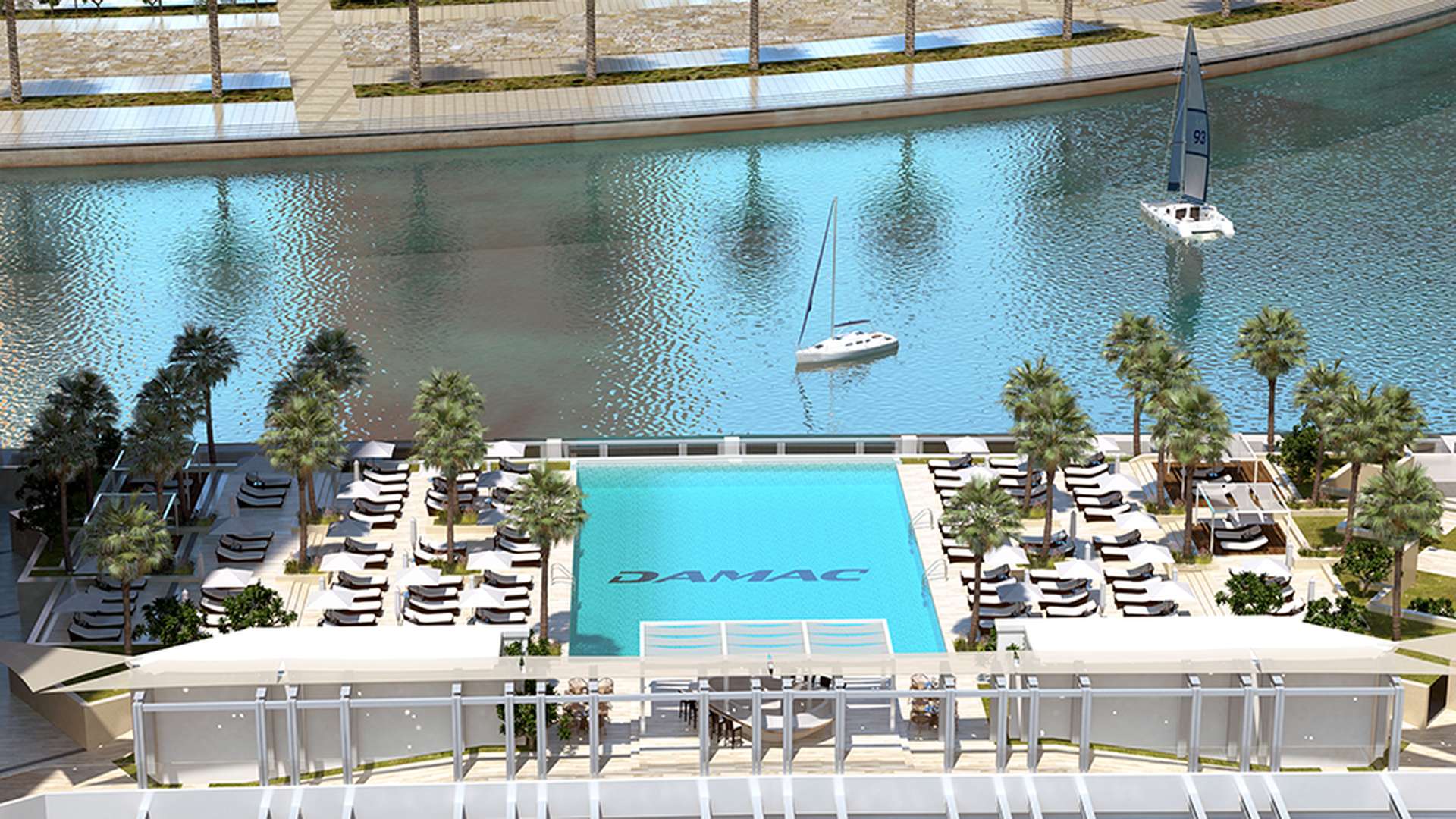 Luxurious lobby in DAMAC Maison Privé, Business Bay apartment for sale, panoramic canal views