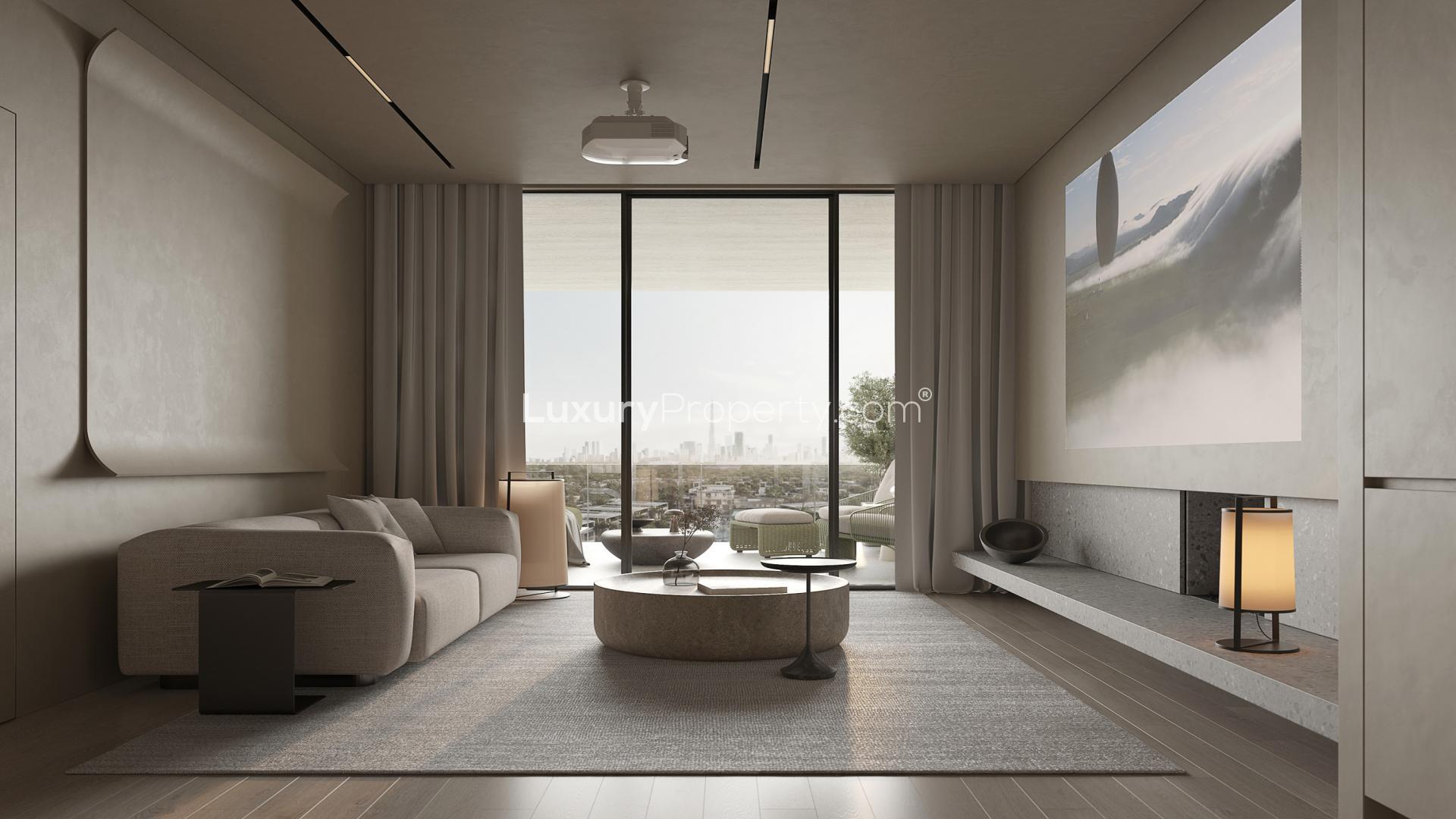 Modern apartment buildings in Keturah Reserve, District 7, Mohammed Bin Rashid City, Dubai