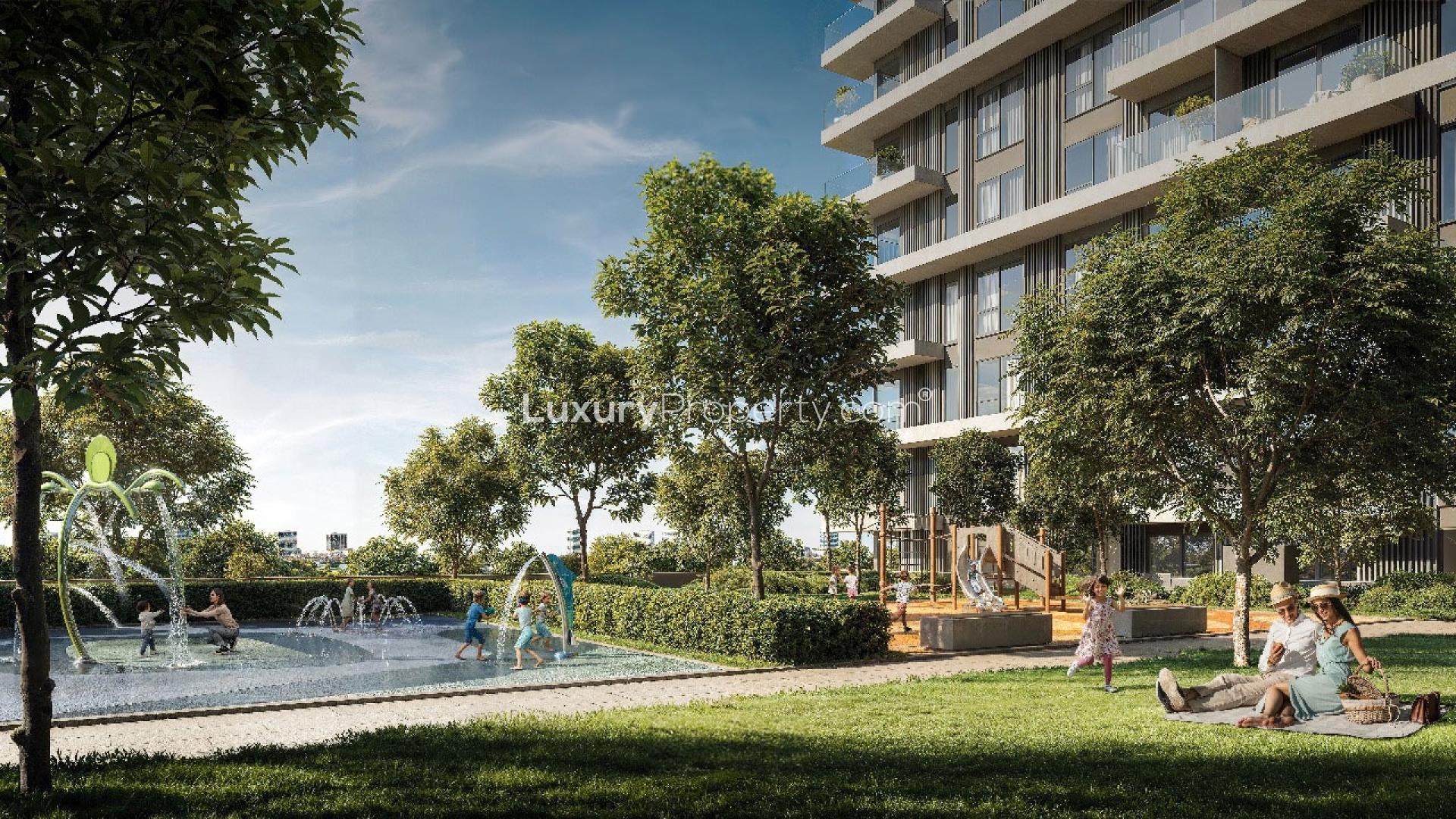 Stunning balcony view from 1-bedroom apartment in Vida Residences, Dubai Hills Estate