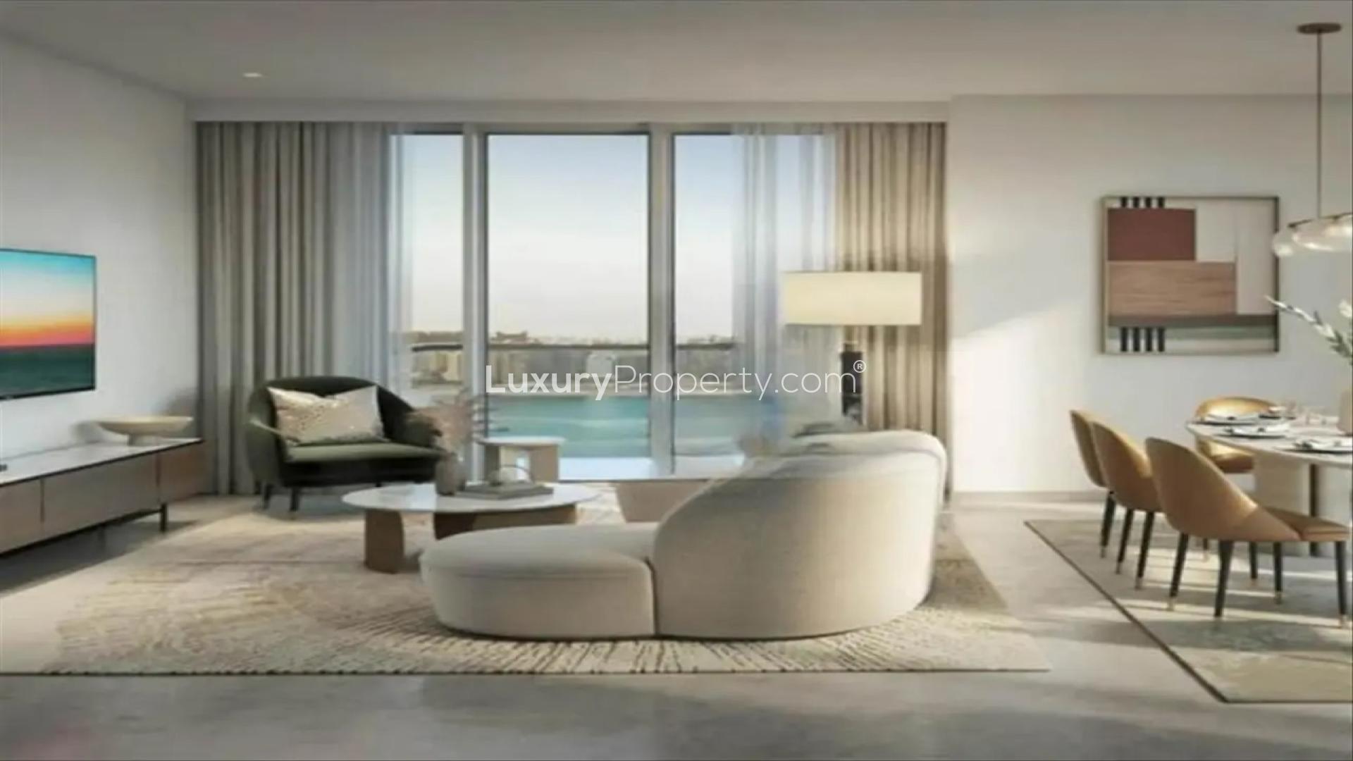 High floor view from 1-bedroom apartment in Bayview, Emaar Beachfront, Dubai Harbour