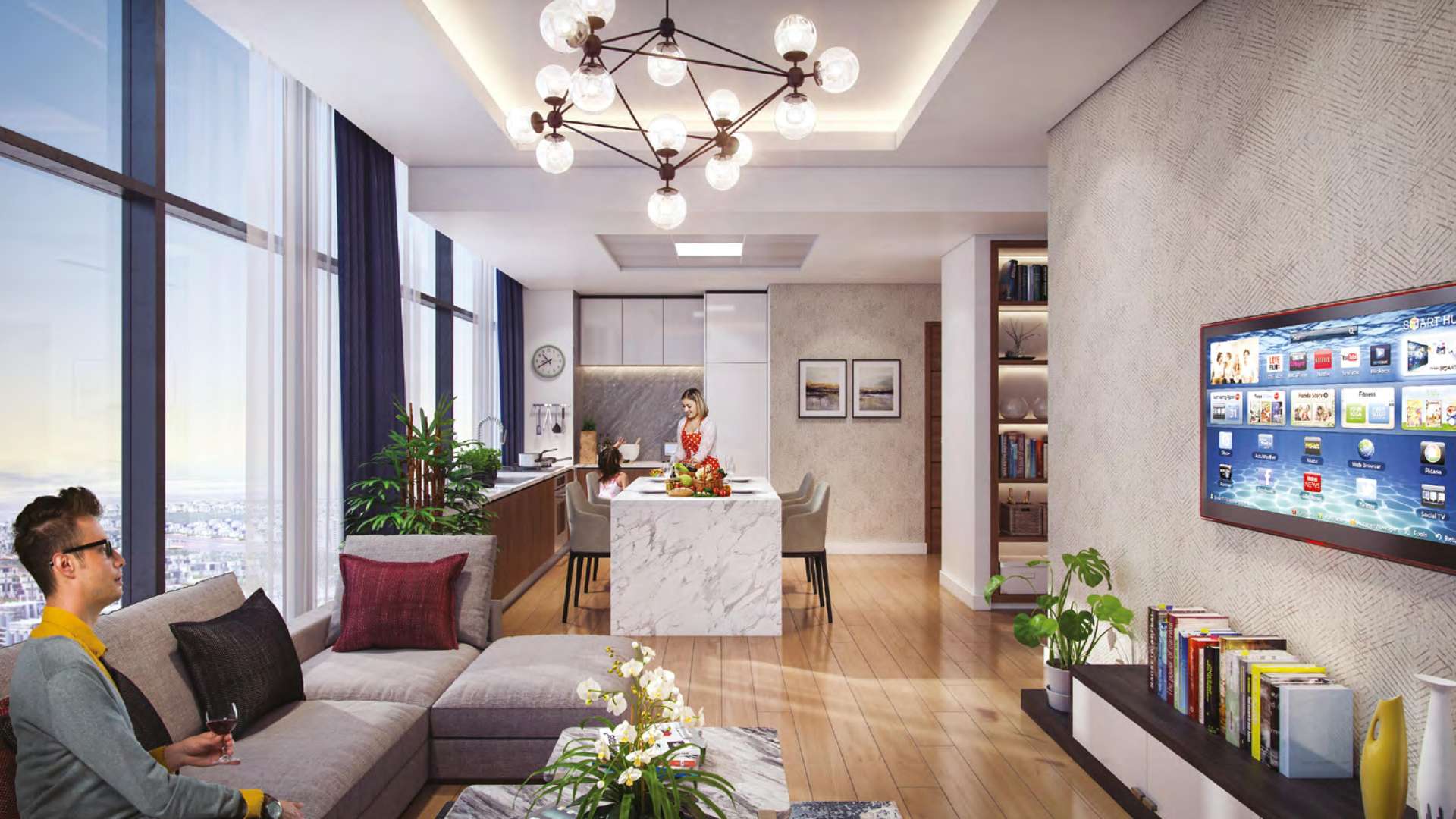 Modern bathroom in Azizi Riviera 26 apartment, featuring sleek fixtures and elegant design