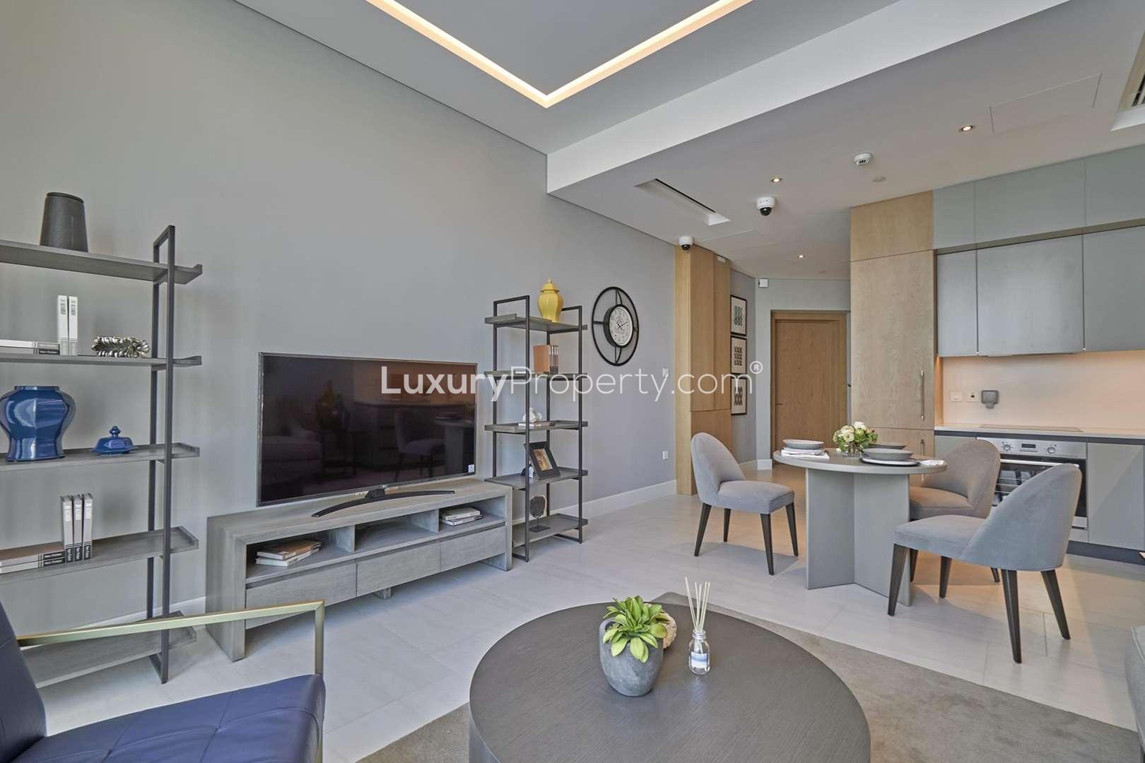 Rooftop pool with city views at SLS Dubai Residences, Business Bay apartment for sale