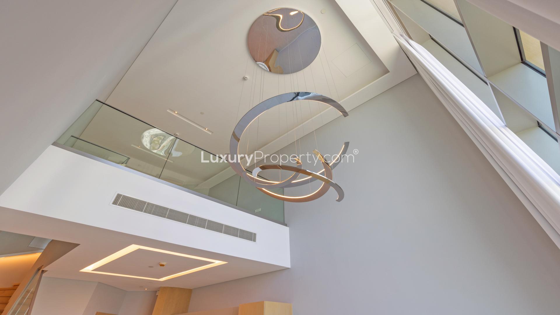 Modern staircase in one-bedroom apartment at SLS Dubai Hotel & Residences, Business Bay