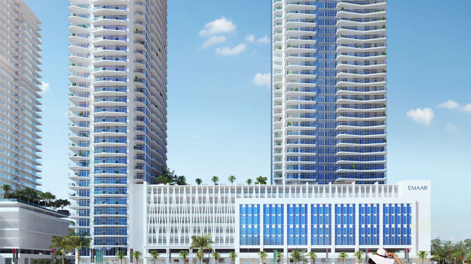 Emaar Beachfront apartment towers in Dubai Harbour, residential property for sale