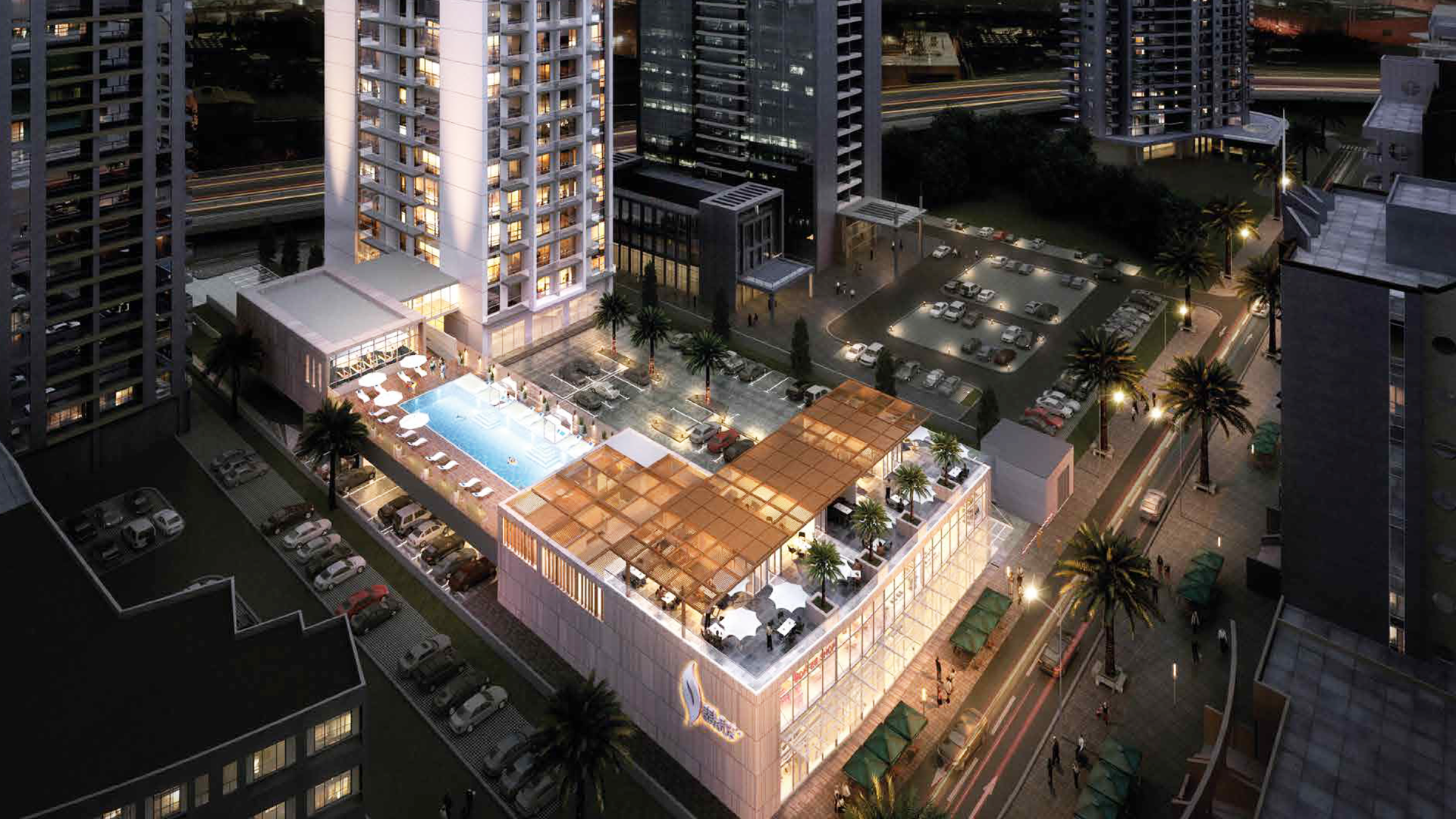 Modern living room in Studio One apartment, Dubai Marina, with sea view and elegant decor