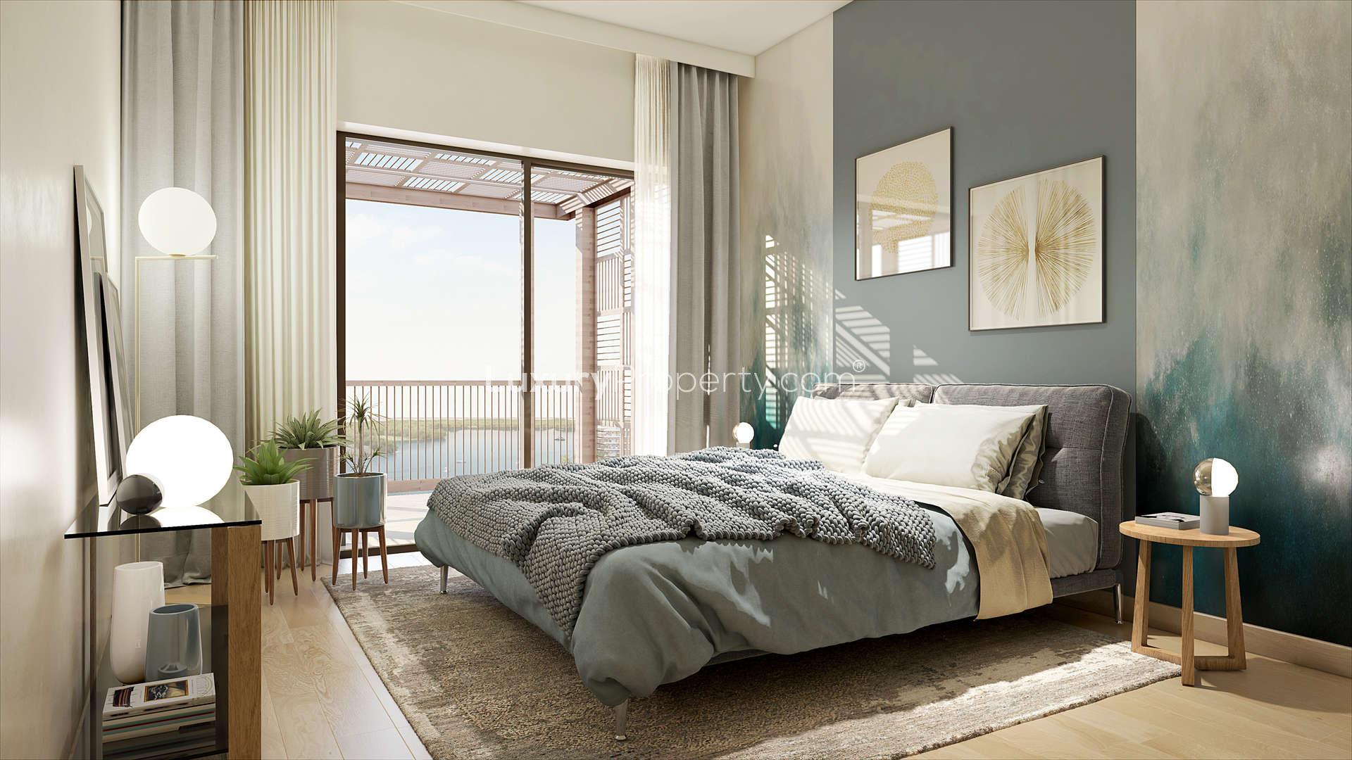 Modern kitchen in 1-bedroom apartment, Sunset, Creek Beach, Dubai Creek Harbour. Stainless steel appliances