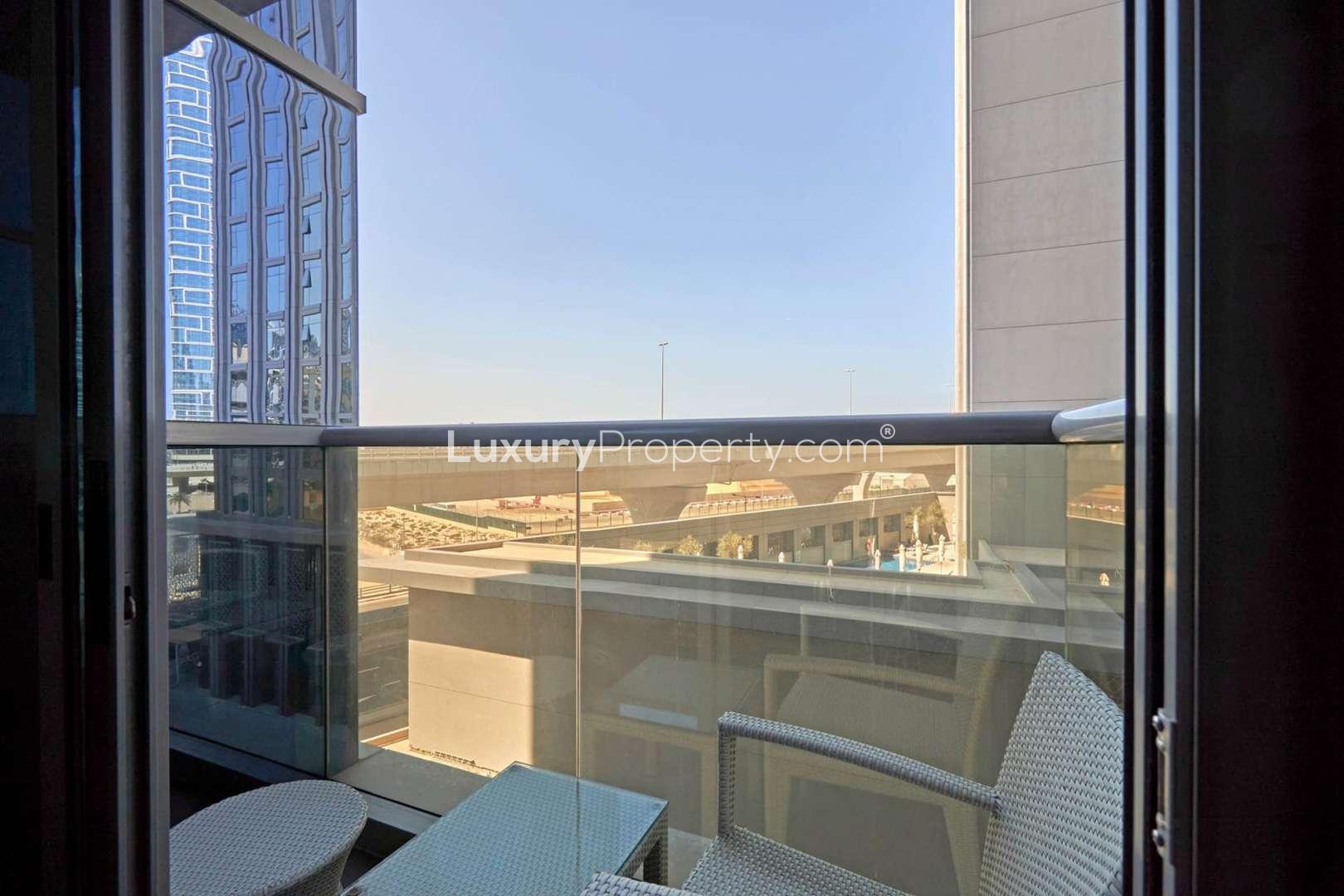 Luxury hotel room lounge in TFG Marina Hotel, Dubai Marina apartment for sale