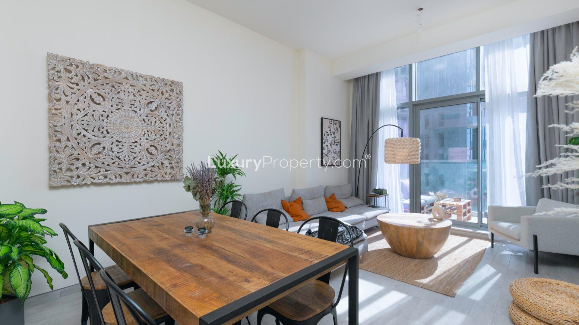 Aerial view from waterfront apartment in The Atria, Business Bay, showcasing nearby landscape