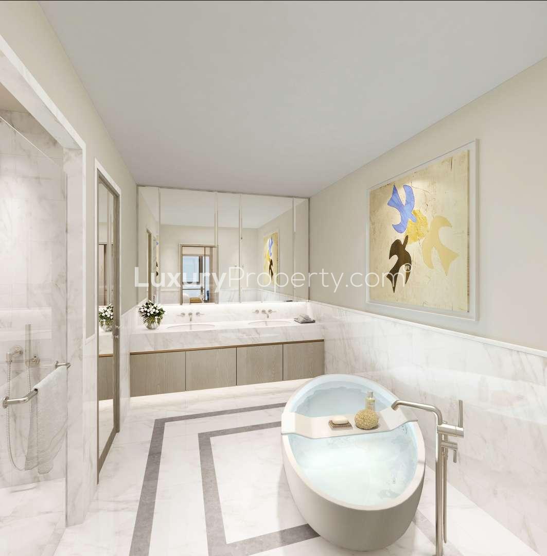 Spectacular view of Palm Jumeirah islands from The Palm Tower apartment for sale