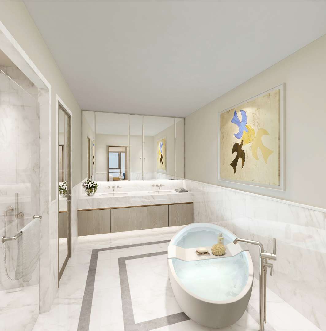 Spectacular view of Palm Jumeirah islands from The Palm Tower apartment for sale