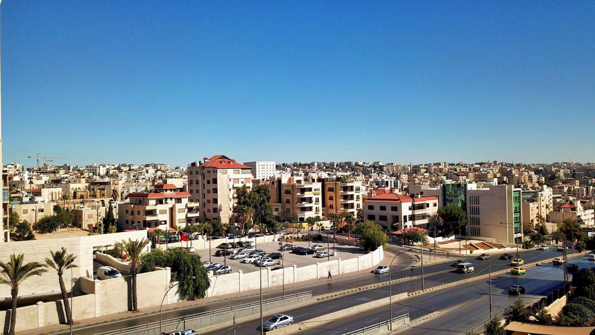 Aerial view of Amman cityscape near The Ritz-Carlton Residences, Amman, apartment for sale