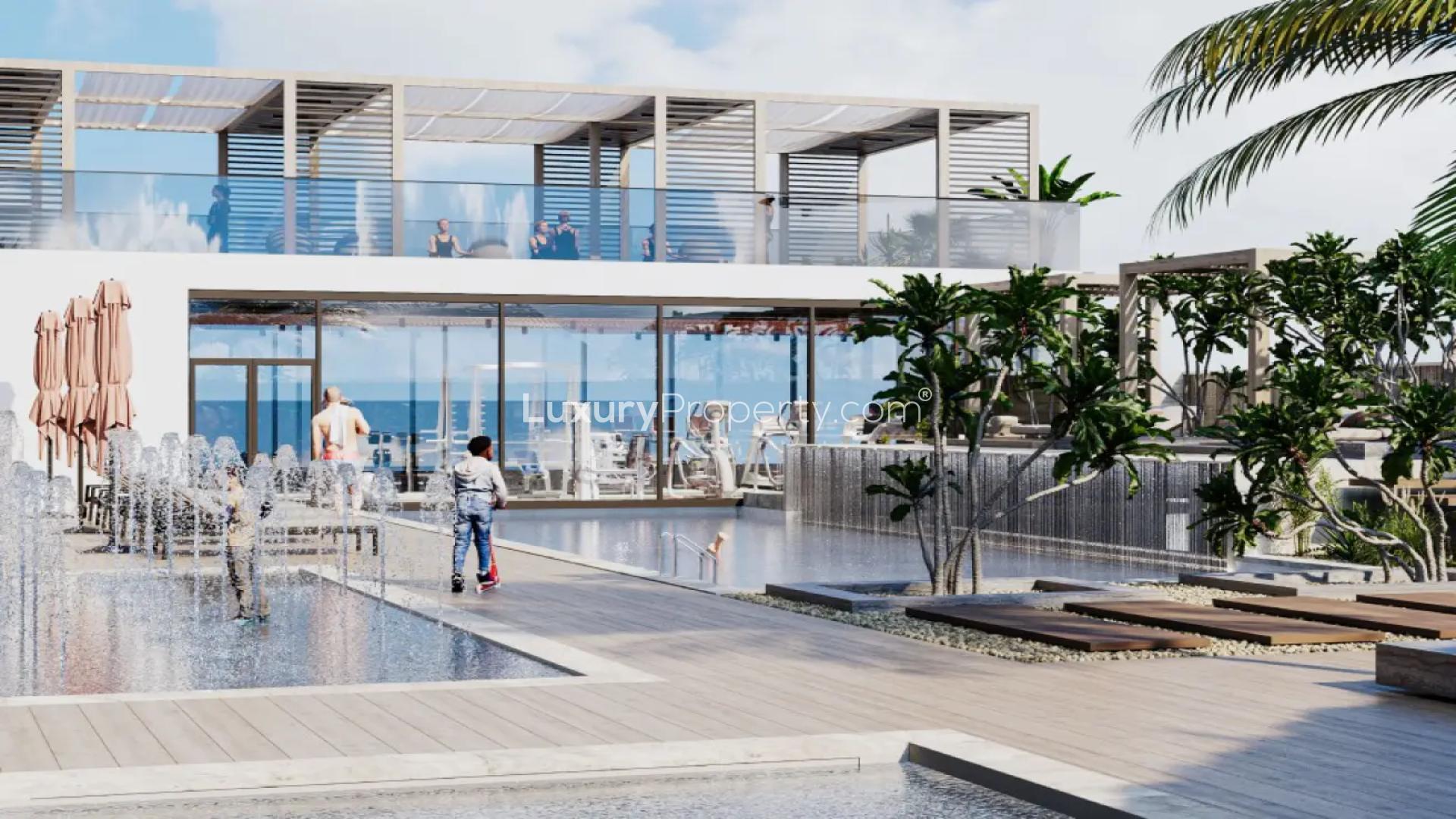 Stylish furnished living room and kitchen in Arjan apartment for sale, Elevate by Prescott