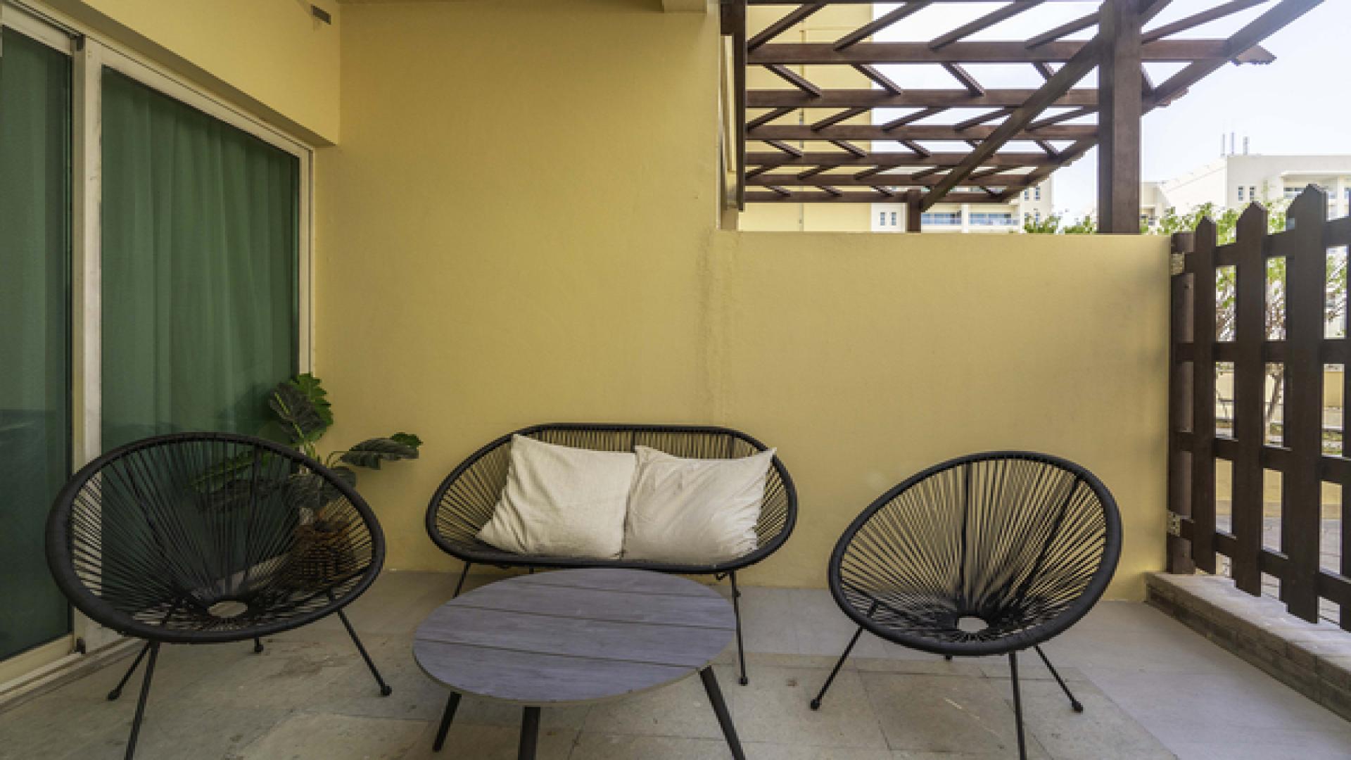 Fully upgraded living room in 1-bedroom apartment, Al Thayyal 4, The Greens