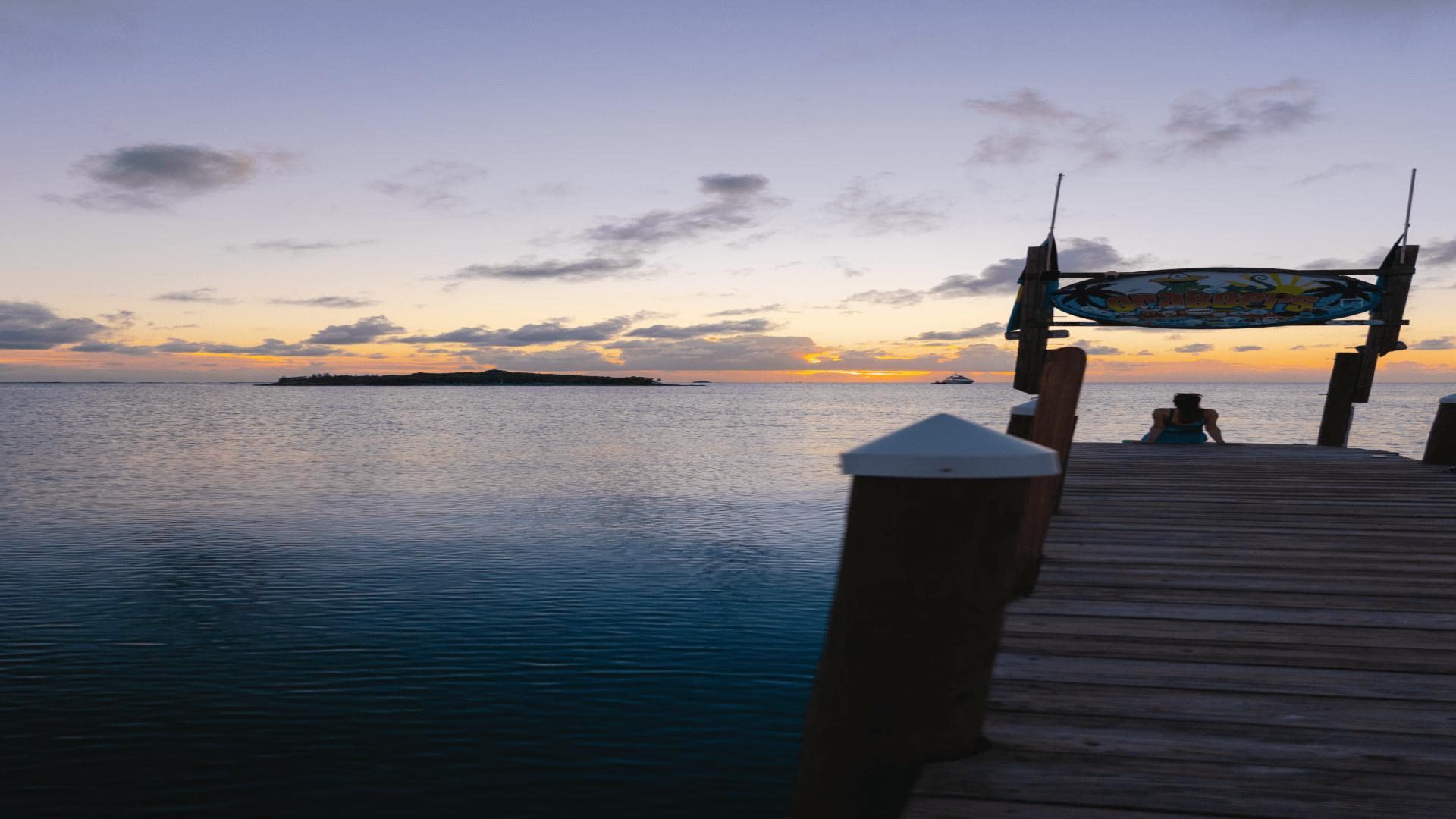 Aerial view of 3-acre cay for sale in Bakers Bay, Abaco Islands, Bahamas