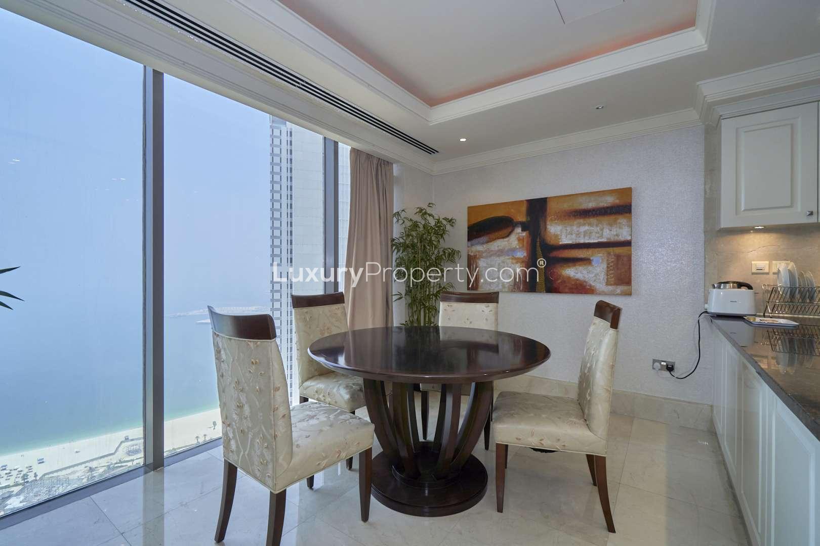 Furnished living area in one-bedroom duplex penthouse, Murjan 4, Jumeirah Beach Residence
