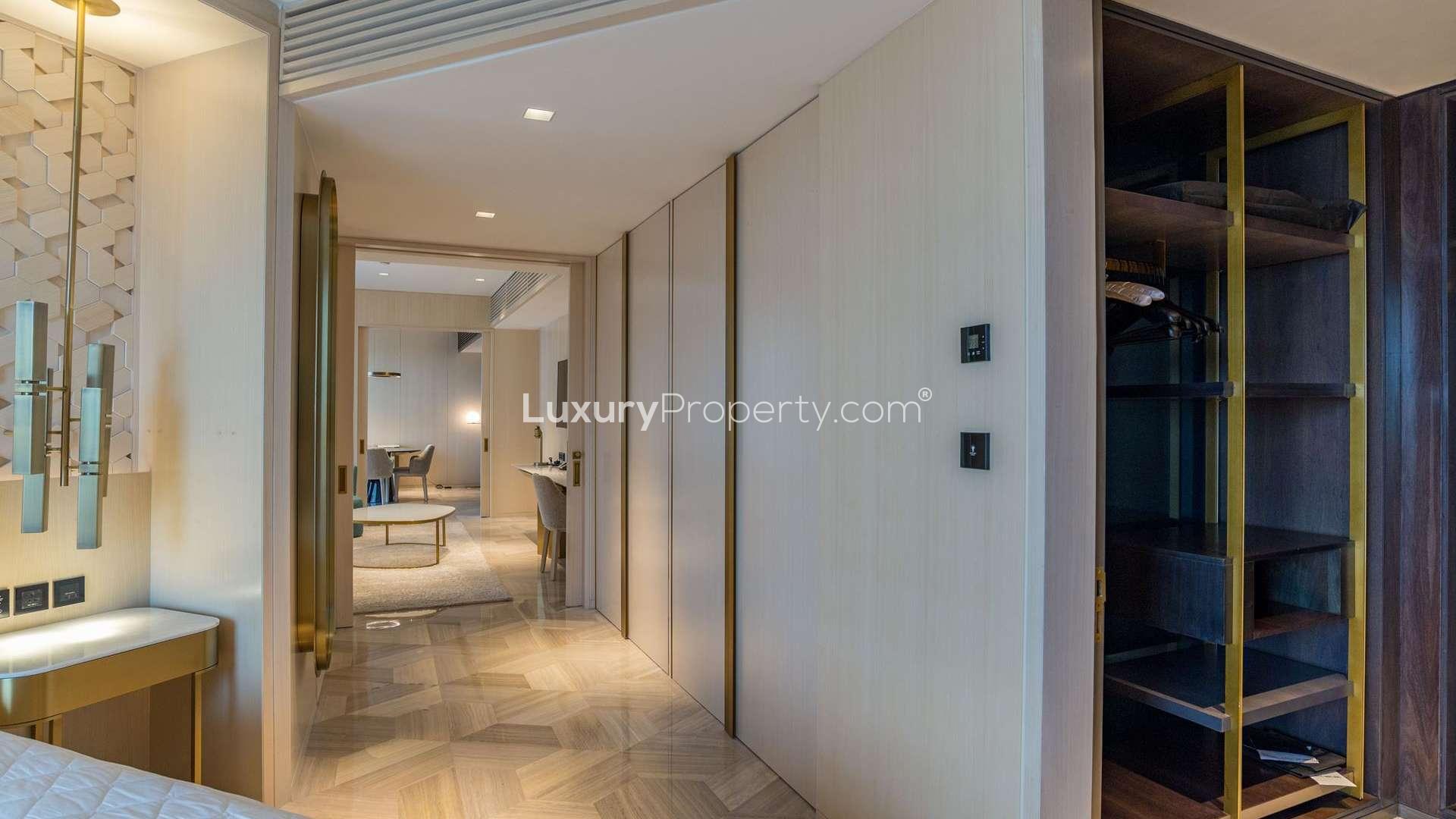 Modern kitchen in luxury one-bedroom apartment, FIVE Palm Jumeirah, with sleek appliances