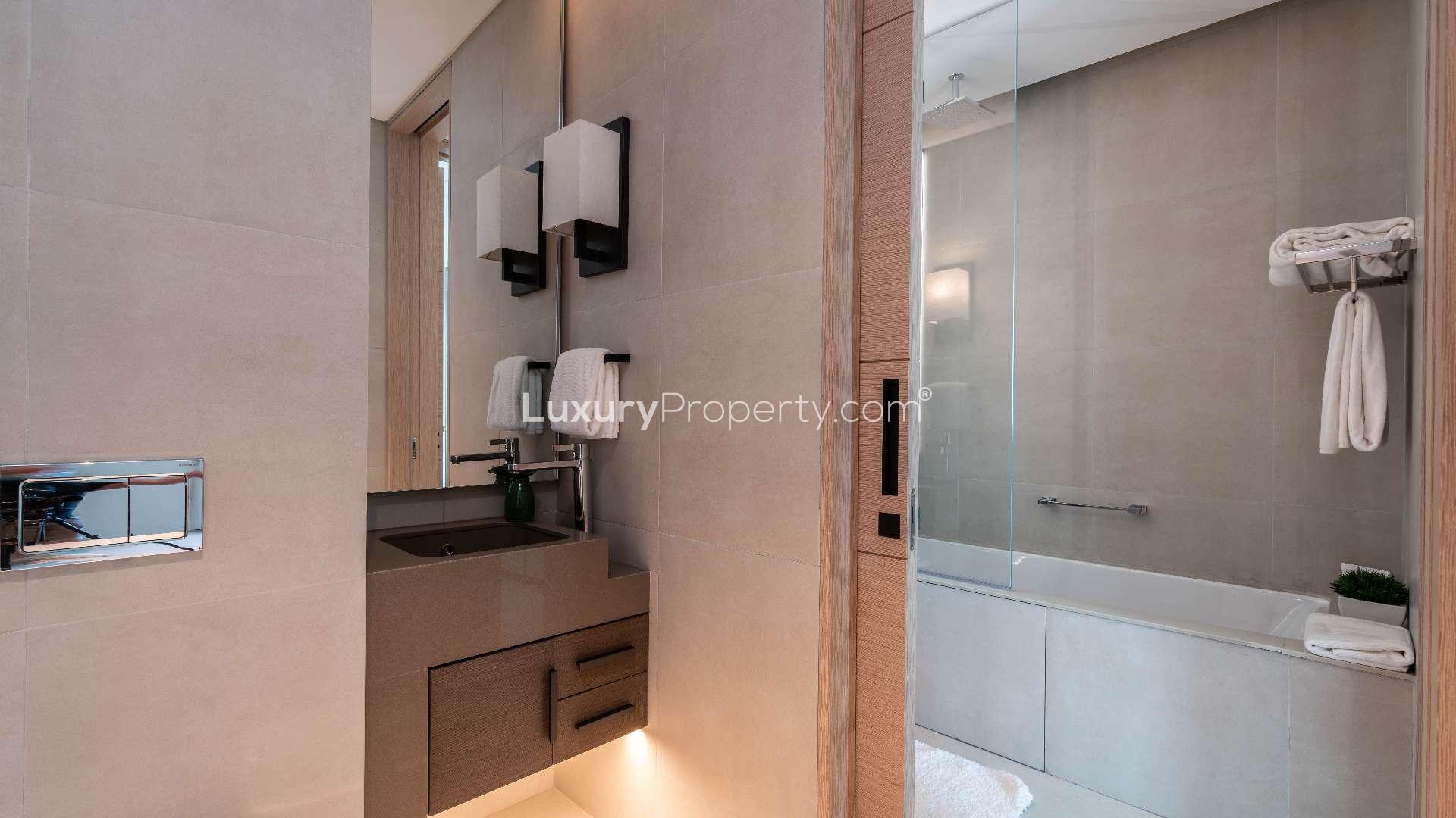 Luxurious bedroom in serviced apartment at Address Jumeirah Beach Resort, JBR, for sale