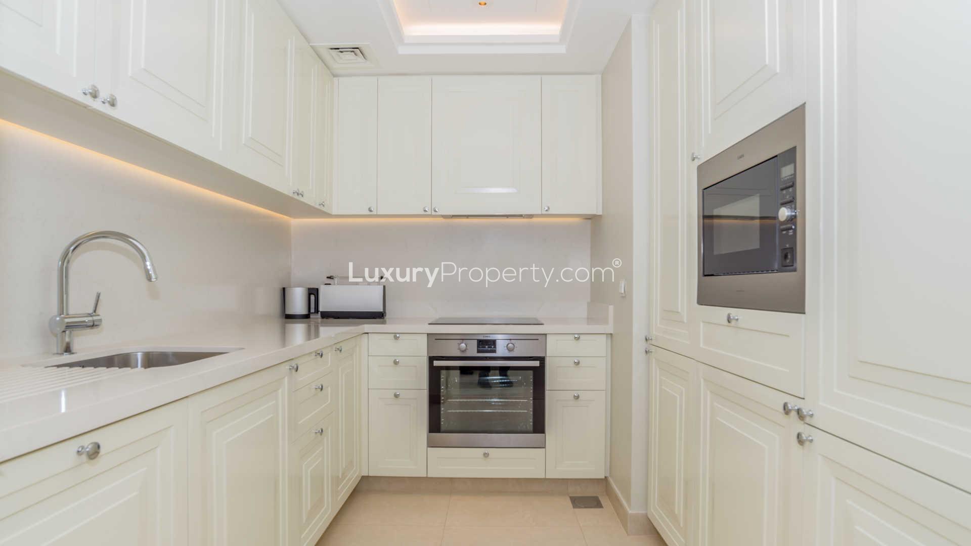 Spacious living room in 1-bedroom apartment, The Address The BLVD, Downtown Dubai