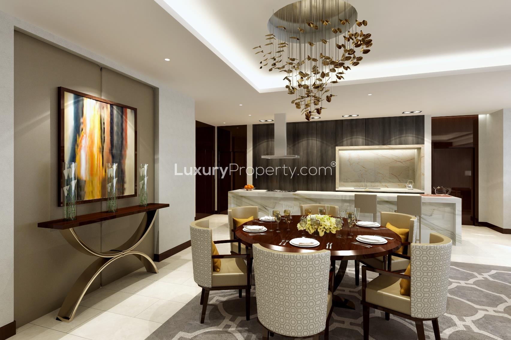 Luxurious living room in one-bedroom serviced residence, The Ritz Carlton, Kuala Lumpur