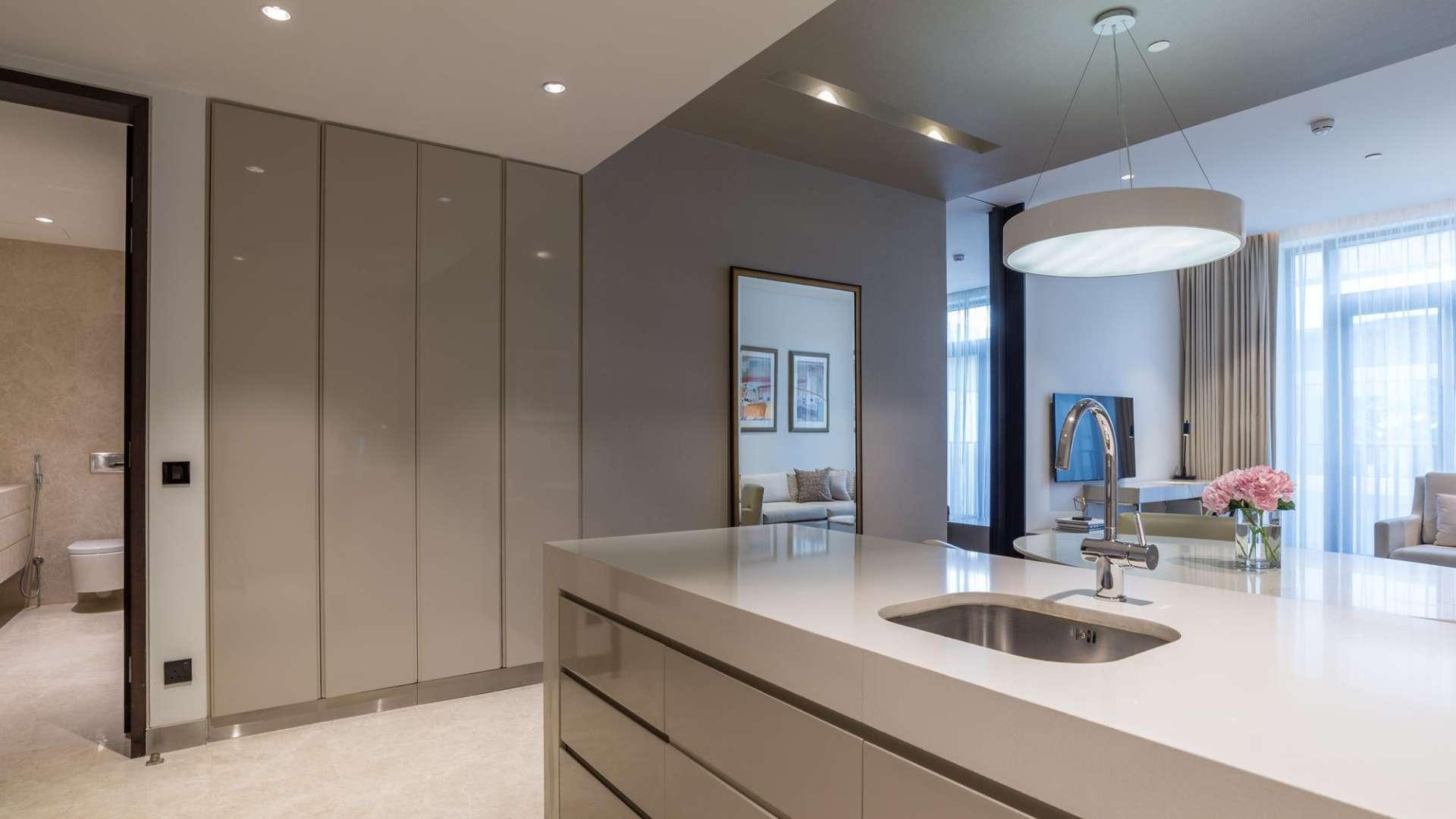 Contemporary serviced apartment kitchen and living area in City Walk, La Ville Hotel & Suites