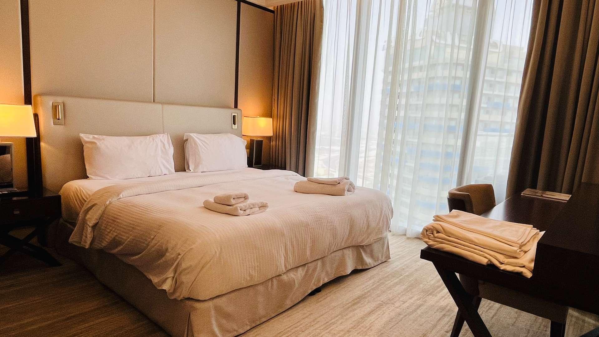 High-floor apartment view of Downtown Dubai skyline from The Address Residence Fountain Views