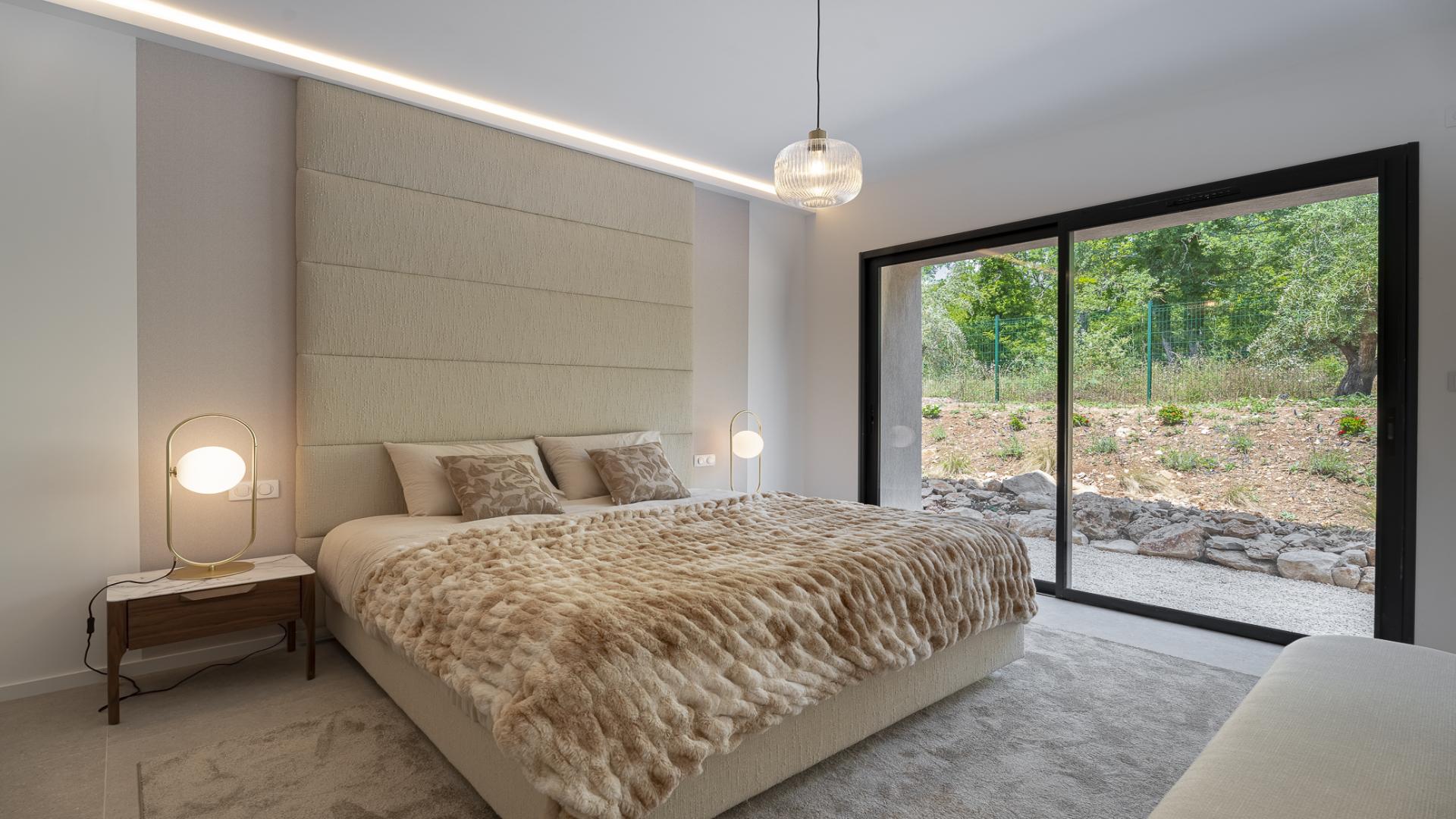 Outdoor patio with seating and dining area at Domaine de Terre Blanche villa in France