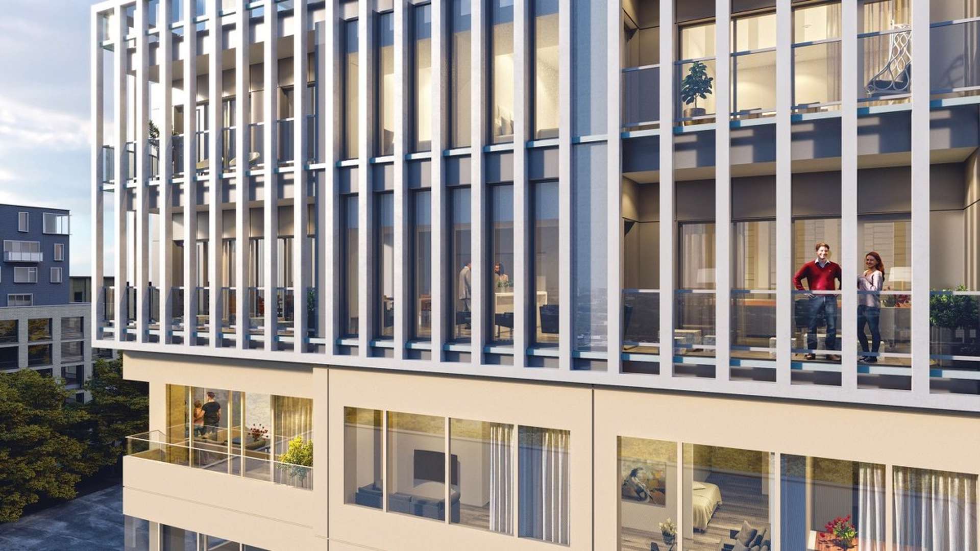 Modern bathroom with marble tiles in Sapphire Studio Suite, Westgate, London