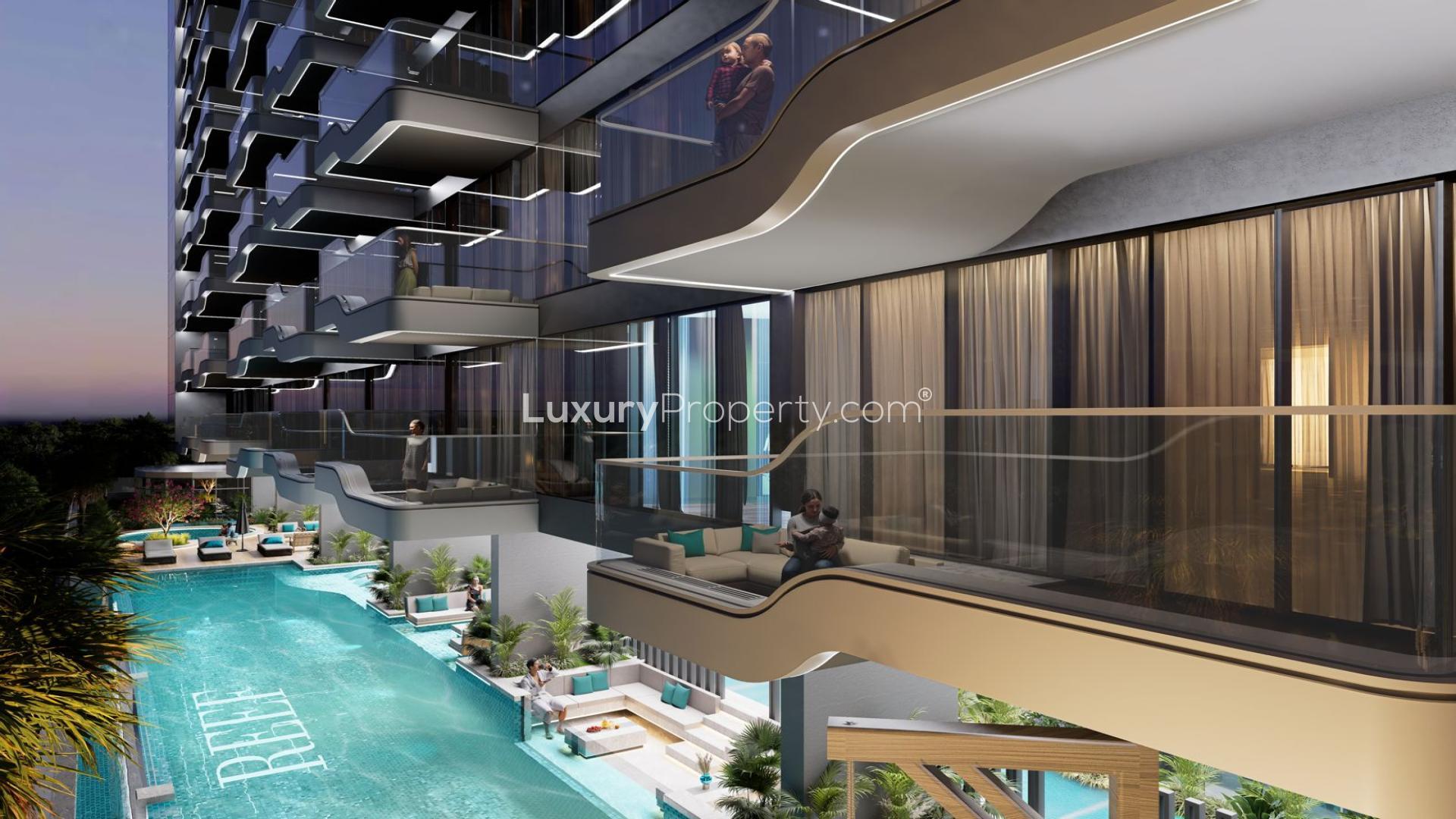 Reef 998 at DLRC sunken balcony apartments for sale Dubai